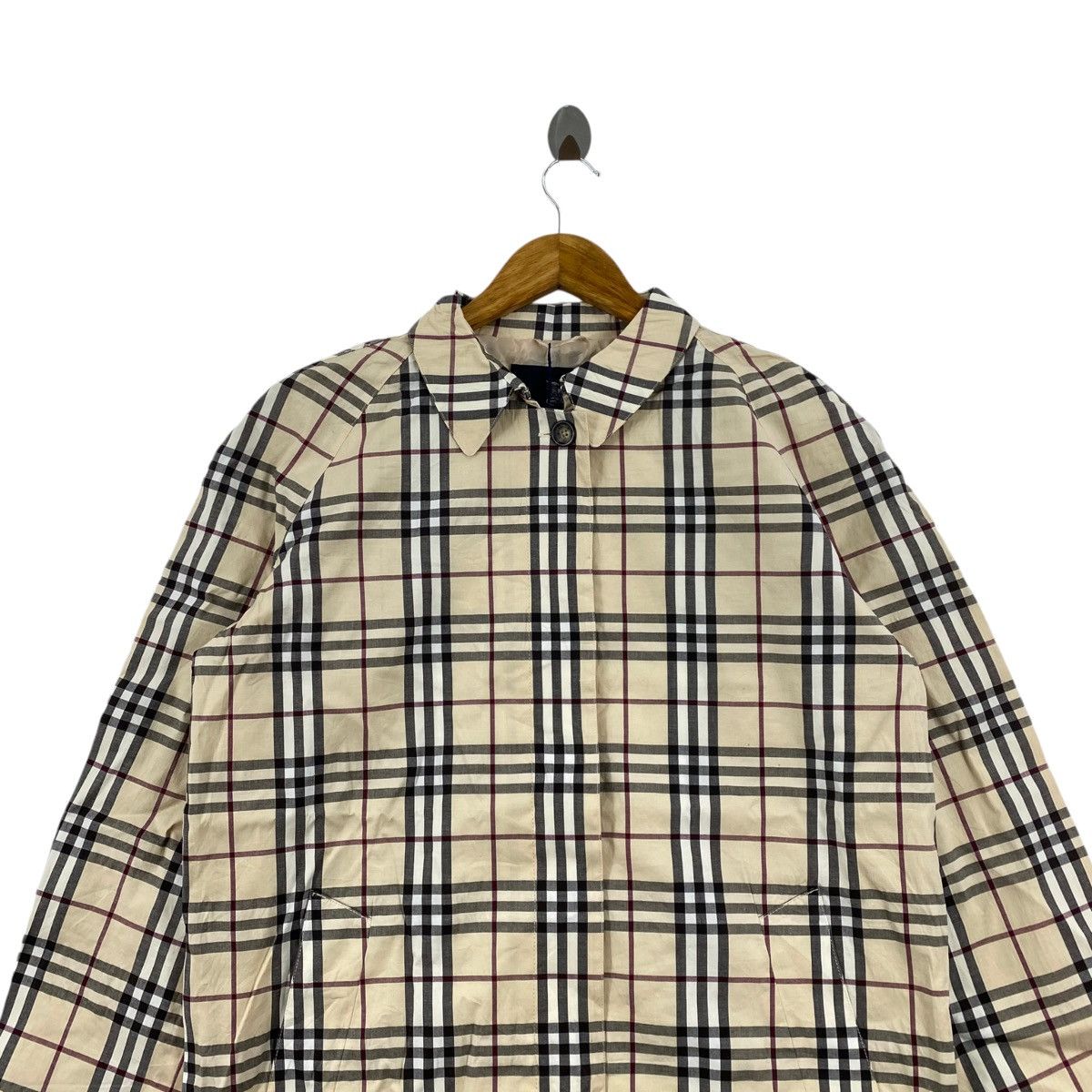 Burberry Vintage BURBERRYS LONDON Italy Nova Check Tartan Parka Coat Size US M / EU 48-50 / 2 - 2 Thumbnail