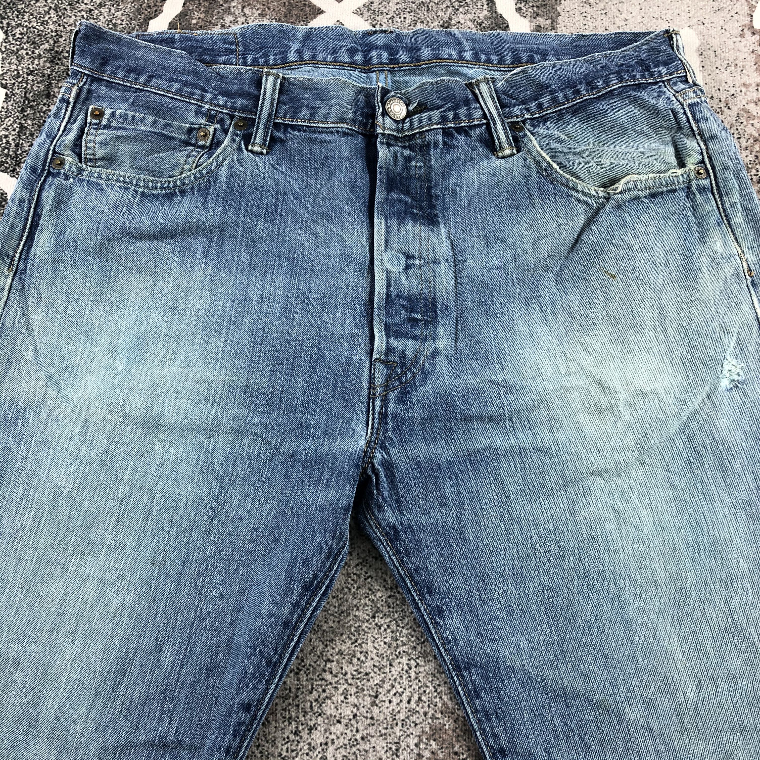 Levi's Levis 501 Jeans Blue Wash Denim KJ1125 Size US 36 / EU 52 - 3 Thumbnail