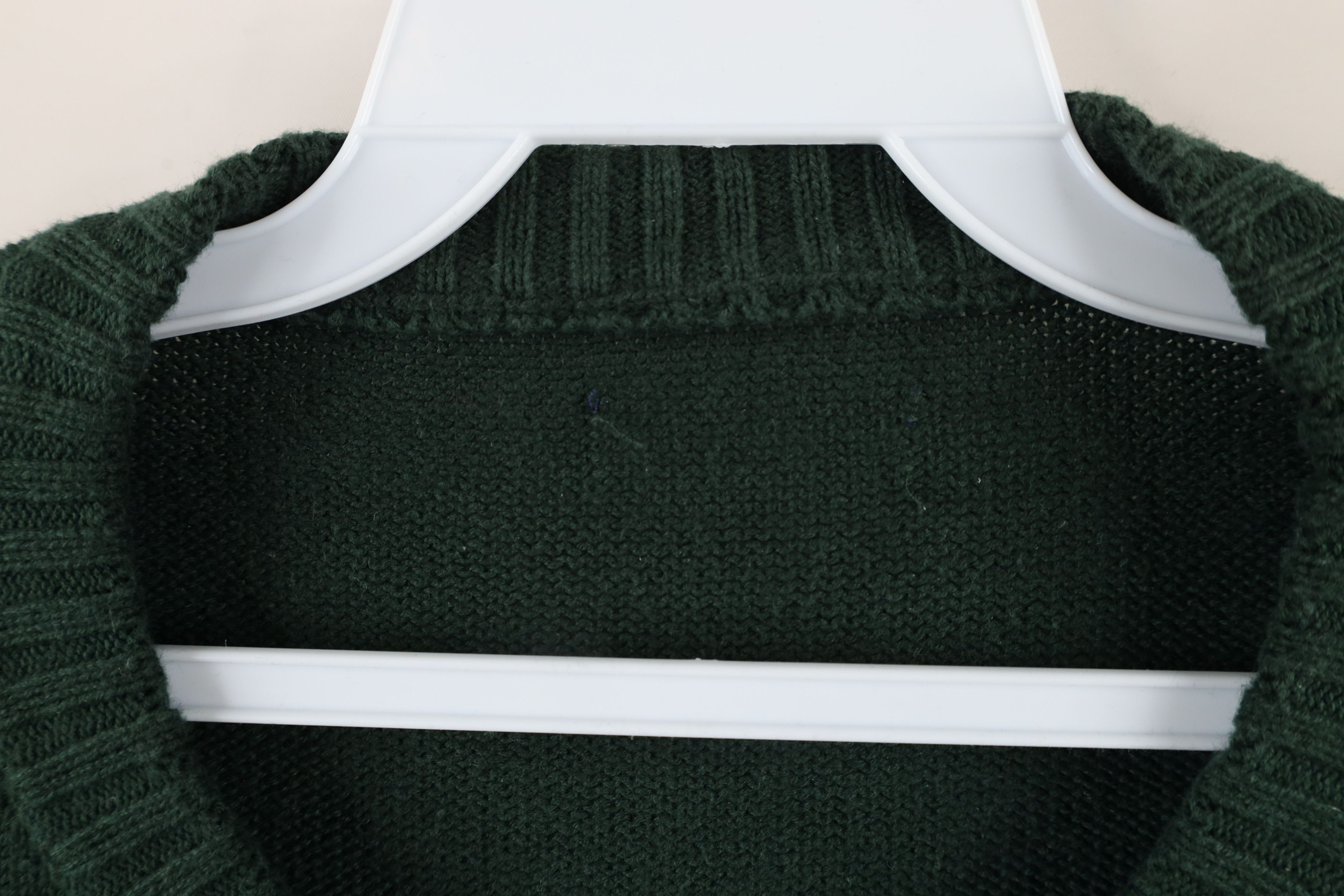 Vintage Vintage 90s Streetwear Striped Knit Crewneck Sweater Green Size US XL / EU 56 / 4 - 5 Thumbnail