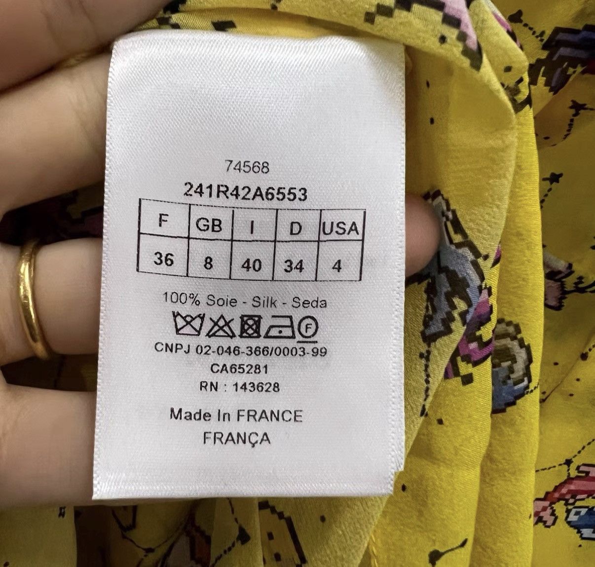 Dior Dior Yellow All-over Zodiac Printed Dress J41 Size S / US 4 / IT 40 - 3 Thumbnail