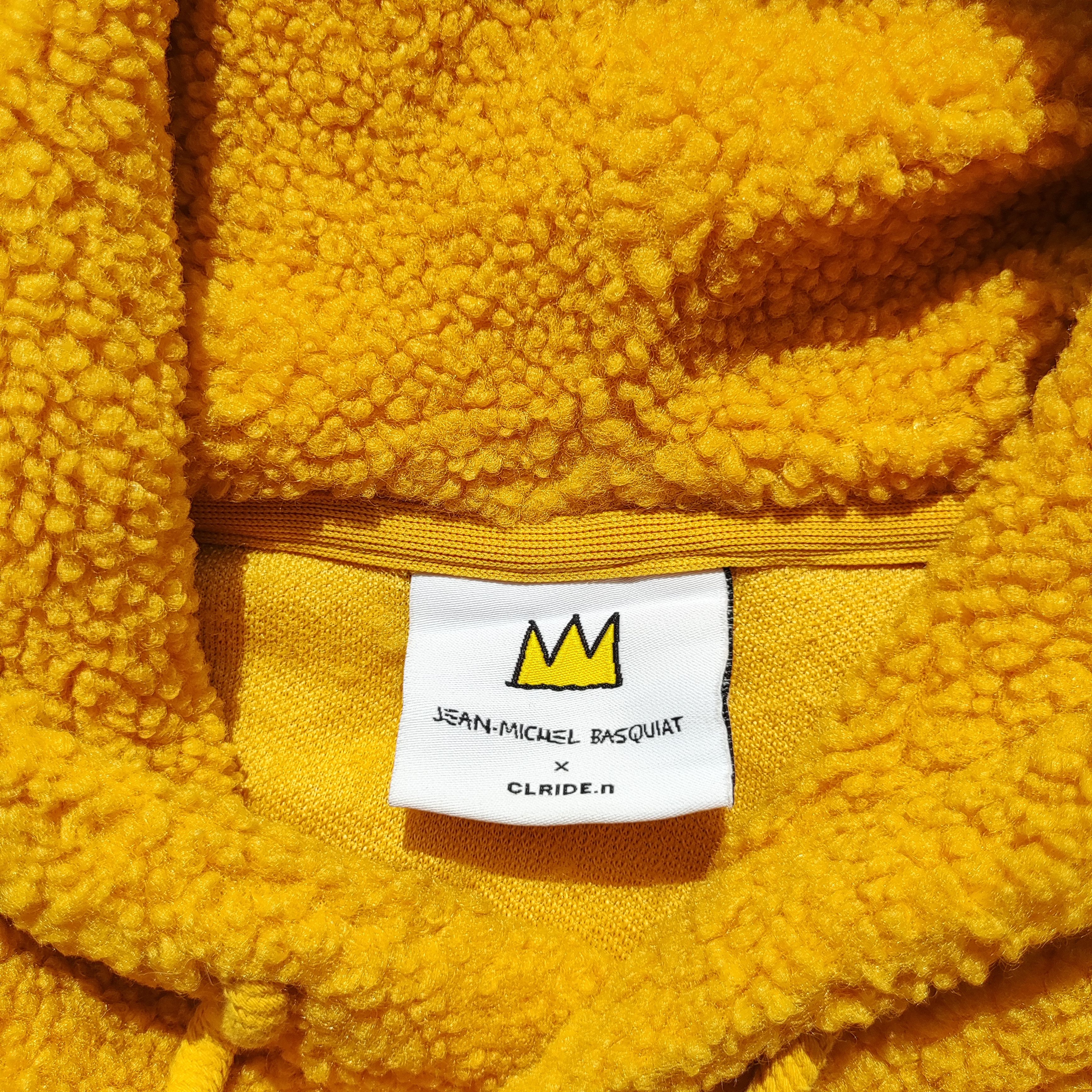 Jean-Michel Basquiat JMB x CLRIDE.n Yellow Sherpa Pullover Hoodie The Crown Logo Size US S / EU 44-46 / 1 - 5 Thumbnail