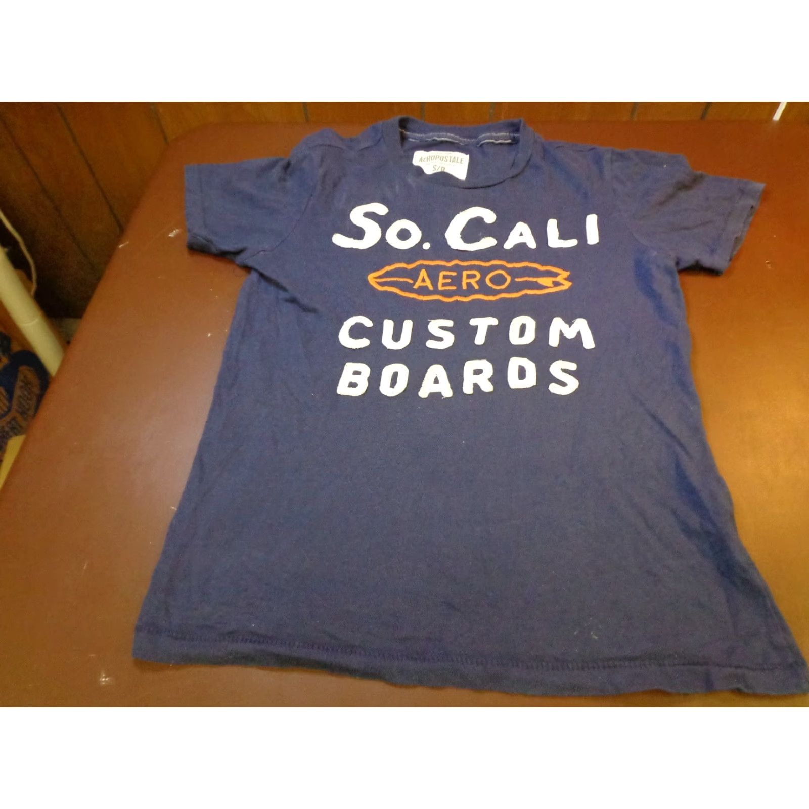 Aeropostale Aeropostale Shirt Blue T-Shirt Small Mens Graphic Tee R6 Aero SO CALI CUSTOM BOARDS Size US S / EU 44-46 / 1 - 2 Thumbnail