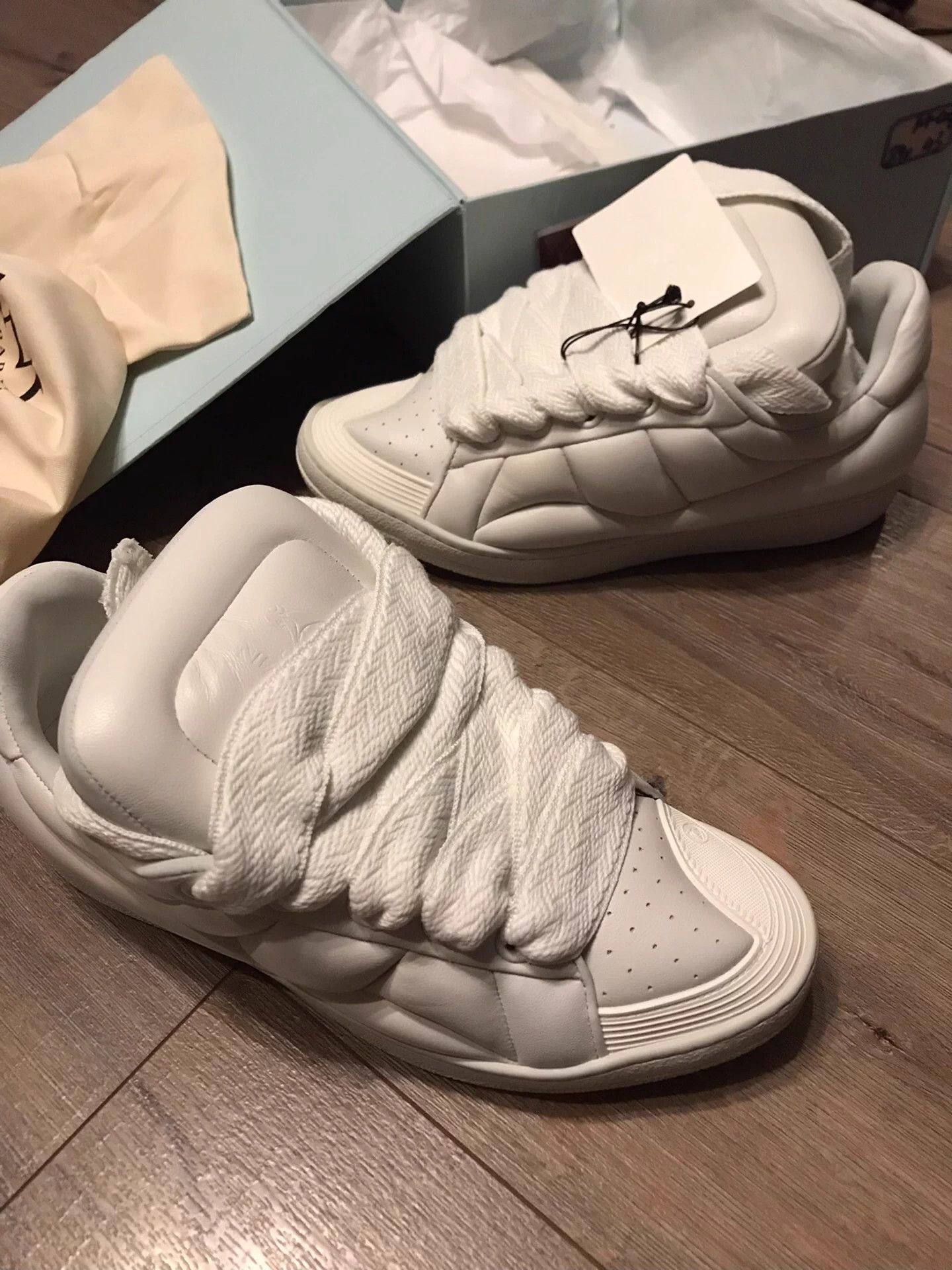 Lanvin LANVIN Curb leather white 43 EU sneaker Size US 10 / EU 43 - 5 Thumbnail