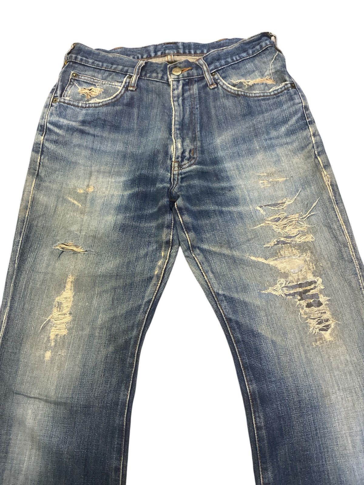 Vintage × Wrangler Wrangler Distressed Flared Denim Size US 31 - 4 Thumbnail