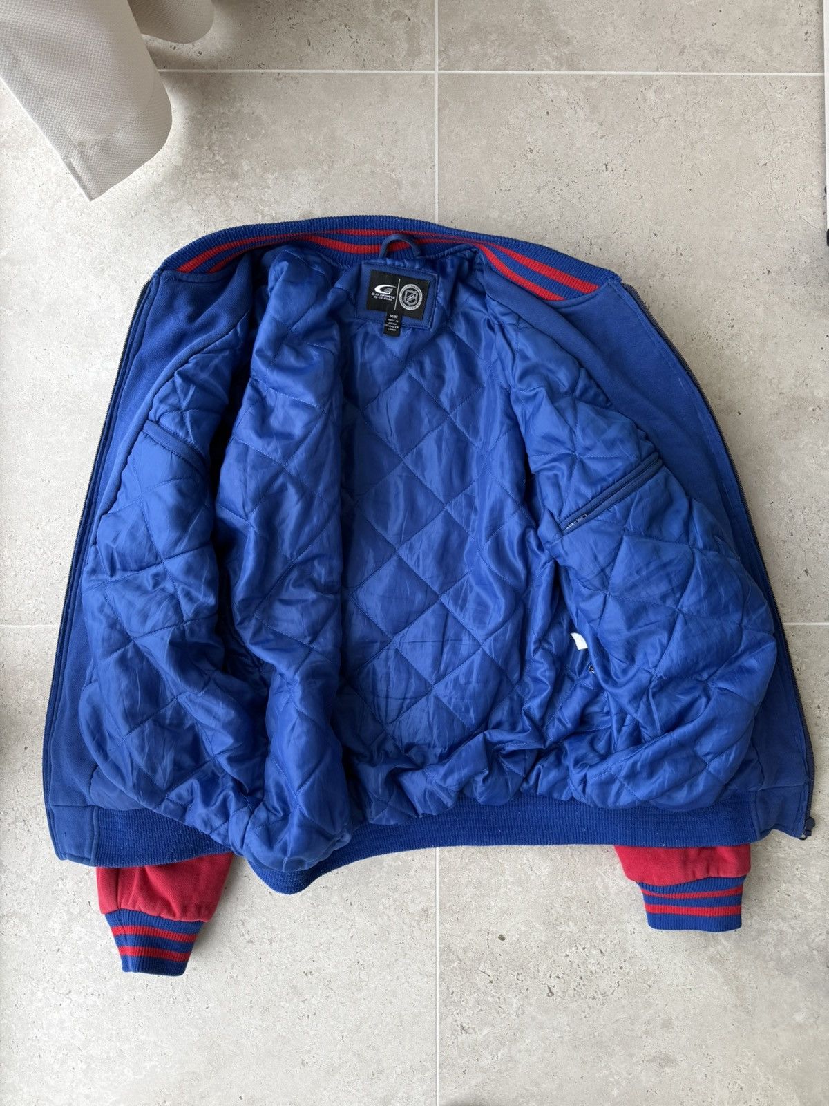 NHL Rangers New York NHL Bomber Jacket Vintage 90s Size US M / EU 48-50 / 2 - 5 Thumbnail