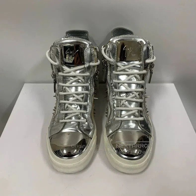 Giuseppe Zanotti Giuseppe Zanotti Silver Studded High. Size US 6 / IT 36 - 2 Thumbnail