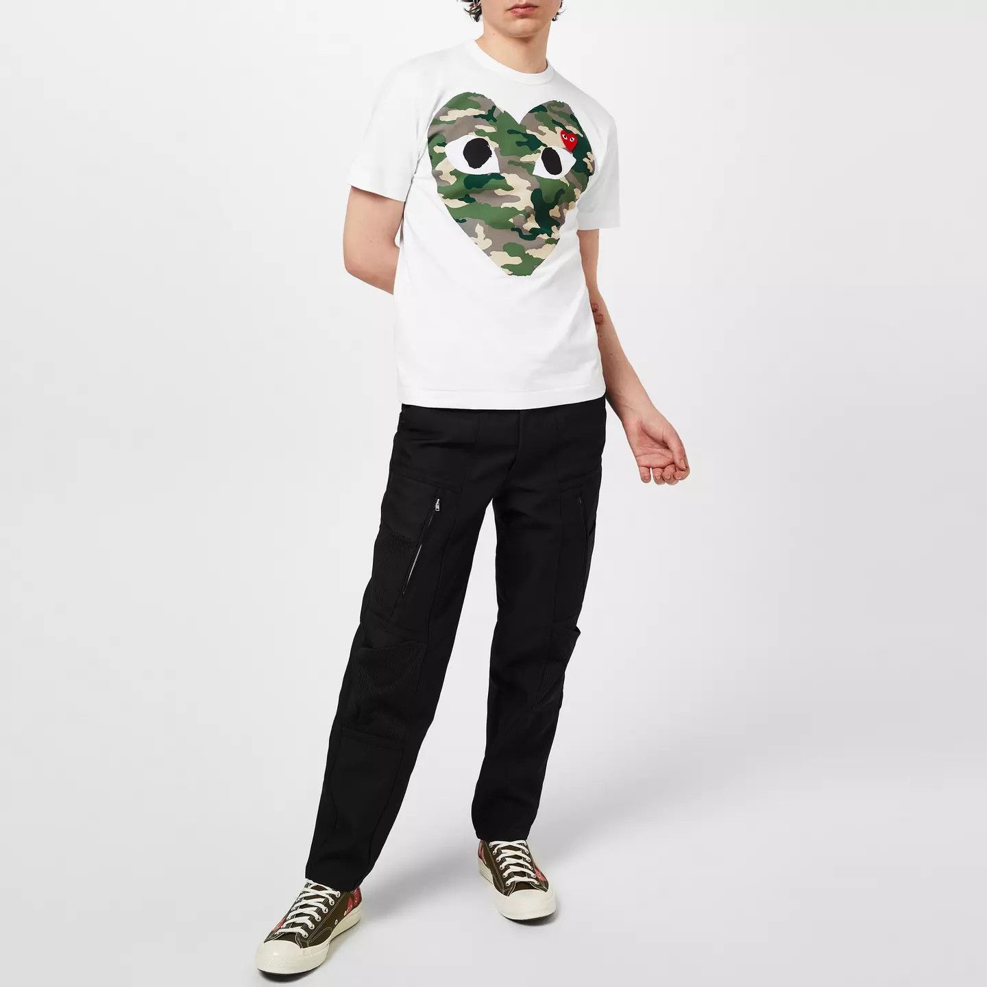 Comme des Garcons PLAY × Converse o1g2r1mq0426 Chuck Taylor Low Top Trainers in Khaki Size US 5 / EU 37 - 7 Thumbnail
