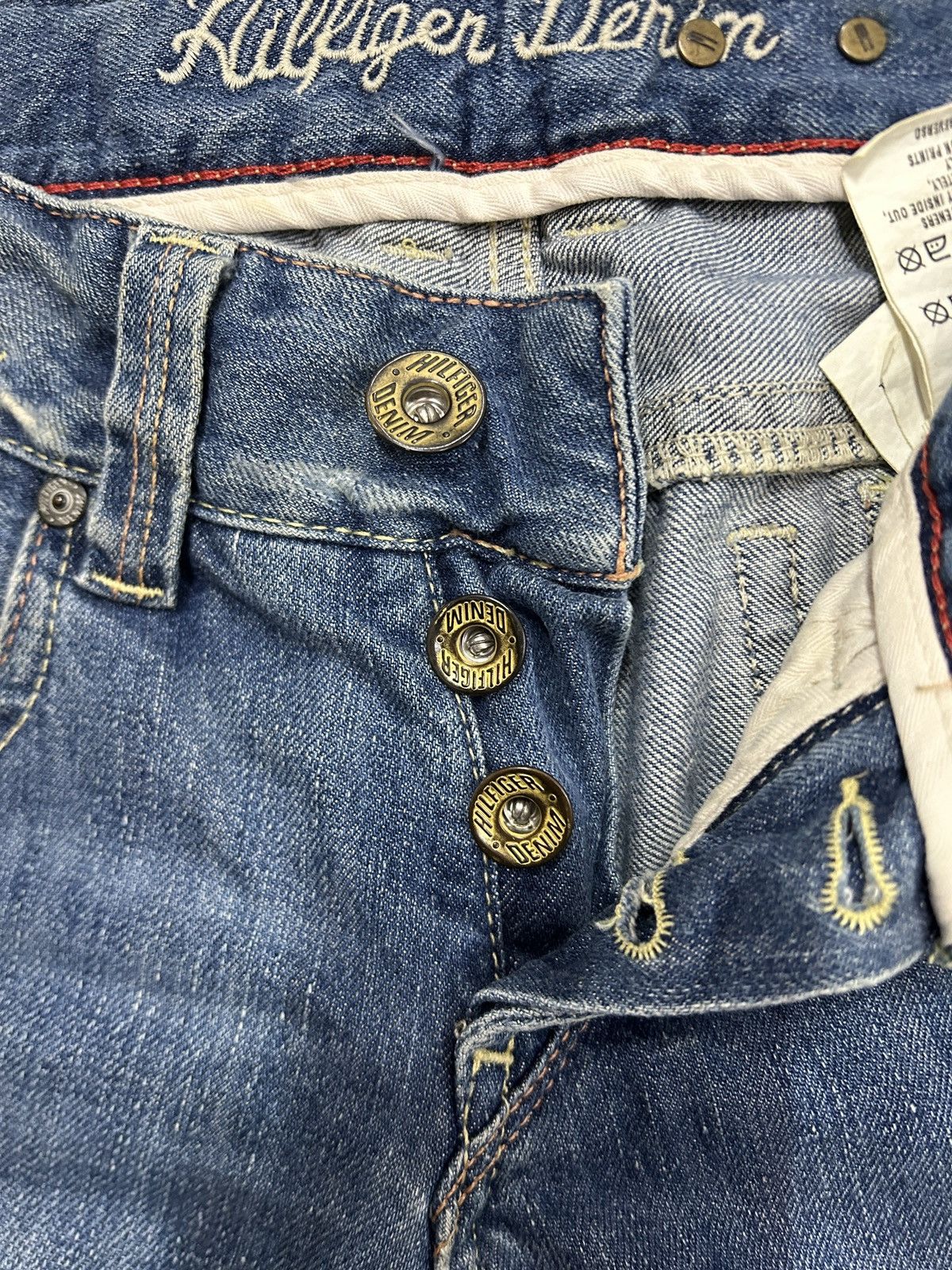 Tommy Hilfiger Vintage Tommy Hilfiger Laurie Flared Wide Leg Y2K Jeans Size 28" / US 6 / IT 42 - 9 Thumbnail