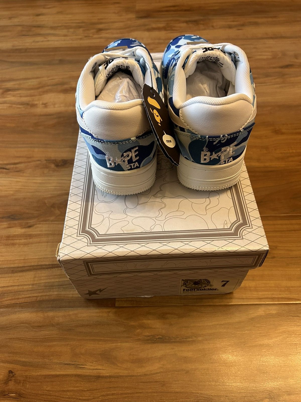 Bape NEW Bape Blue ABC Camo Bapestas Size US 7 / EU 40 - 7 Thumbnail