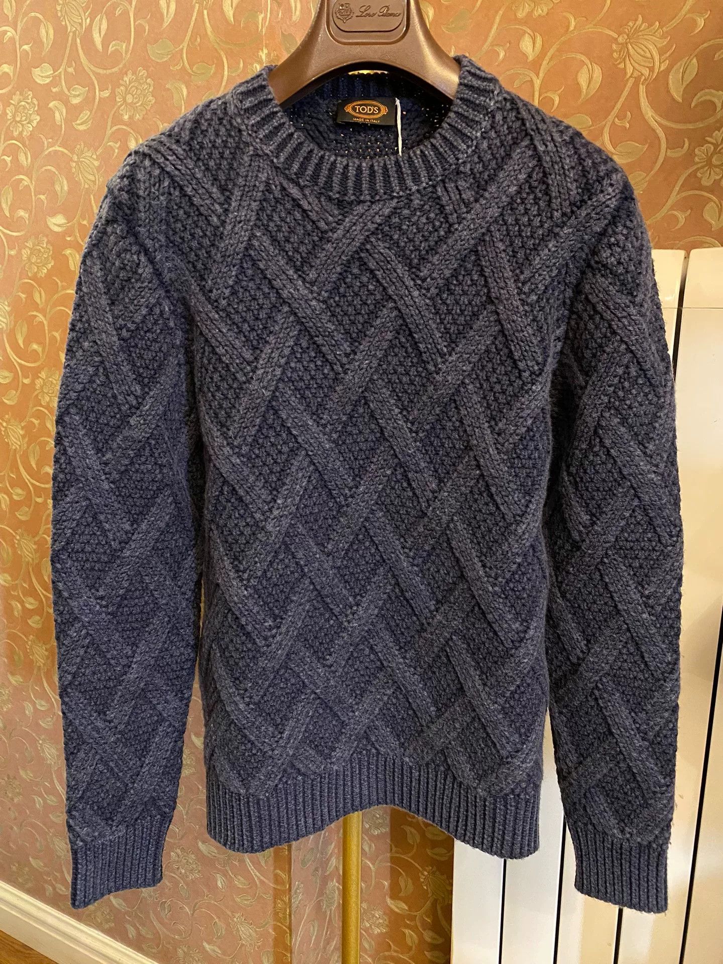Tod's Tods Dark Blue Cable-Knit Sweater Size US M / EU 48-50 / 2 - 1 Thumbnail