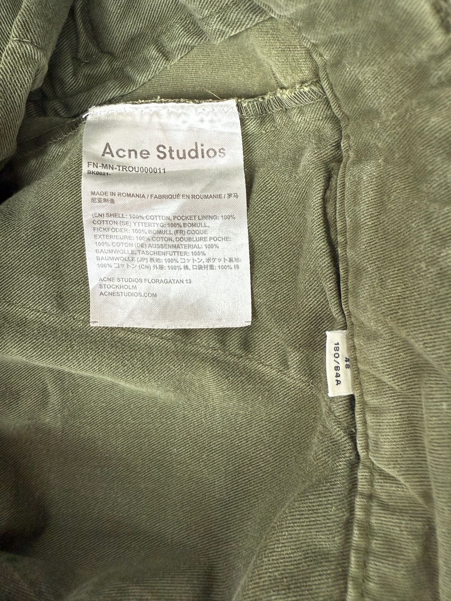 Acne Studios Cargo Pants