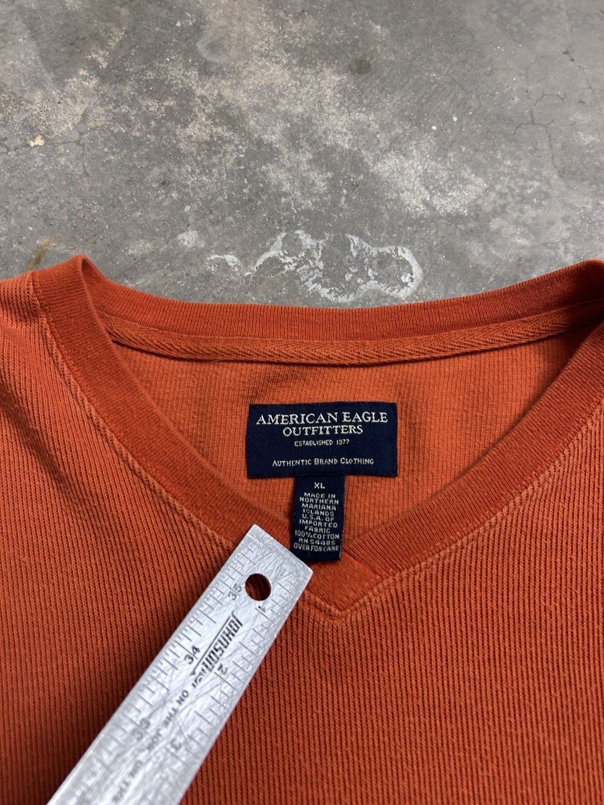American Eagle Outfitters Vintage Y2K American Eagle V Neck Striped Basic Shirt Size US XL / EU 56 / 4 - 4 Thumbnail