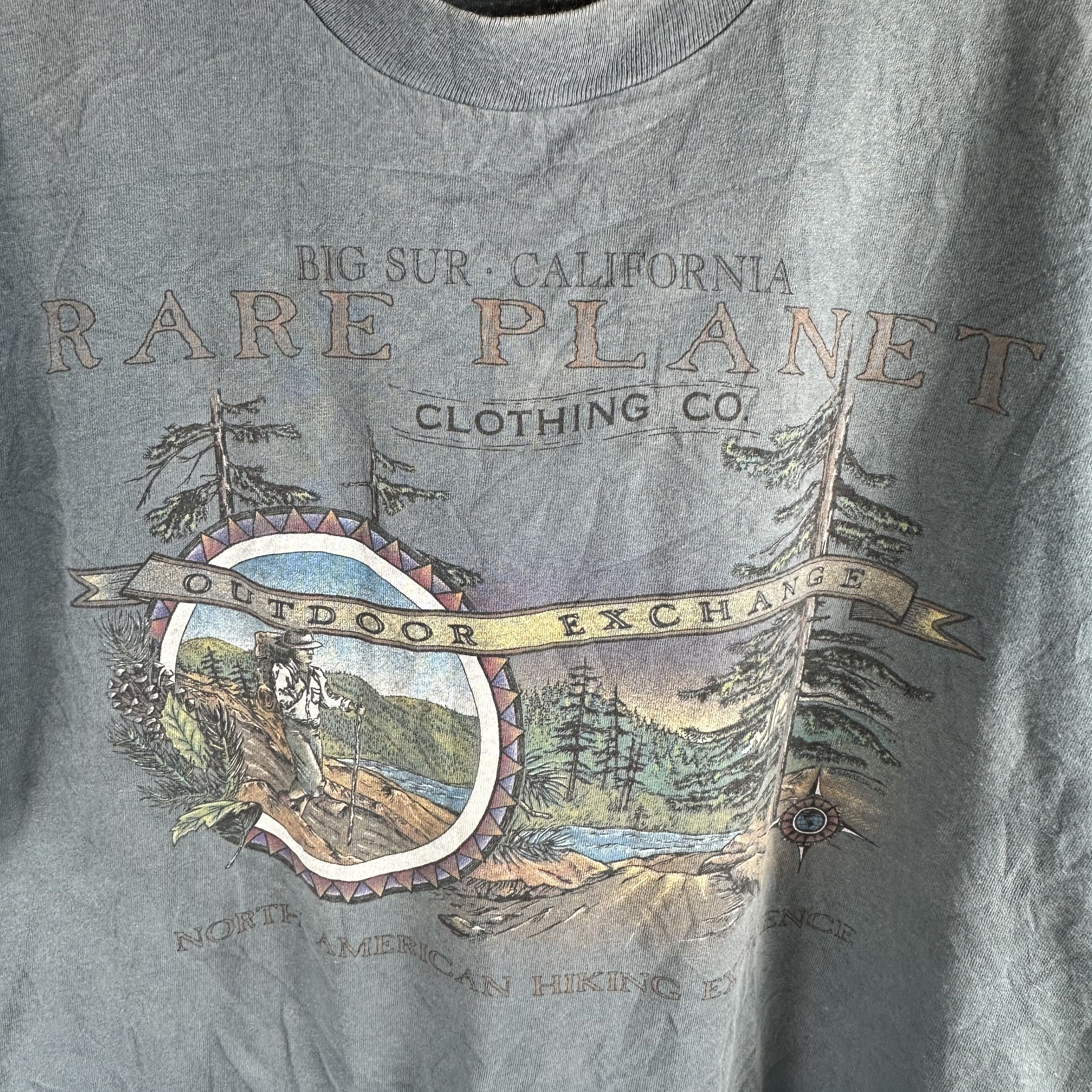 Vintage ​90s Rare Planet Clothing Co. Outdoor Exchange T-shirt Size US XL / EU 56 / 4 - 2 Thumbnail
