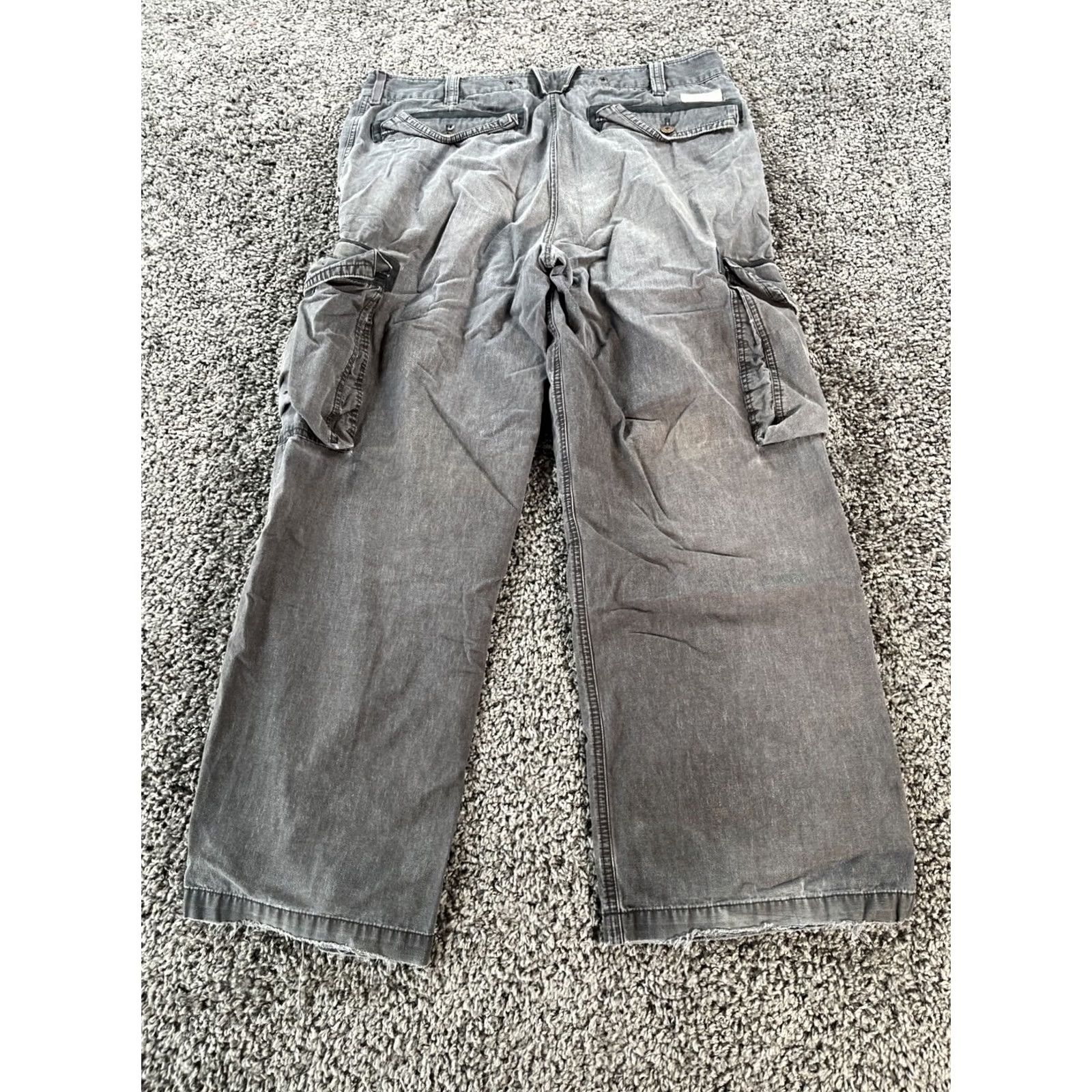 Old Navy VINTAGE Old Navy Cargo Pants Mens 38x30 Gray Baggy Distressed Thrashed 90s Grunge Army Mens Size US 38 / EU 54 - 8 Thumbnail