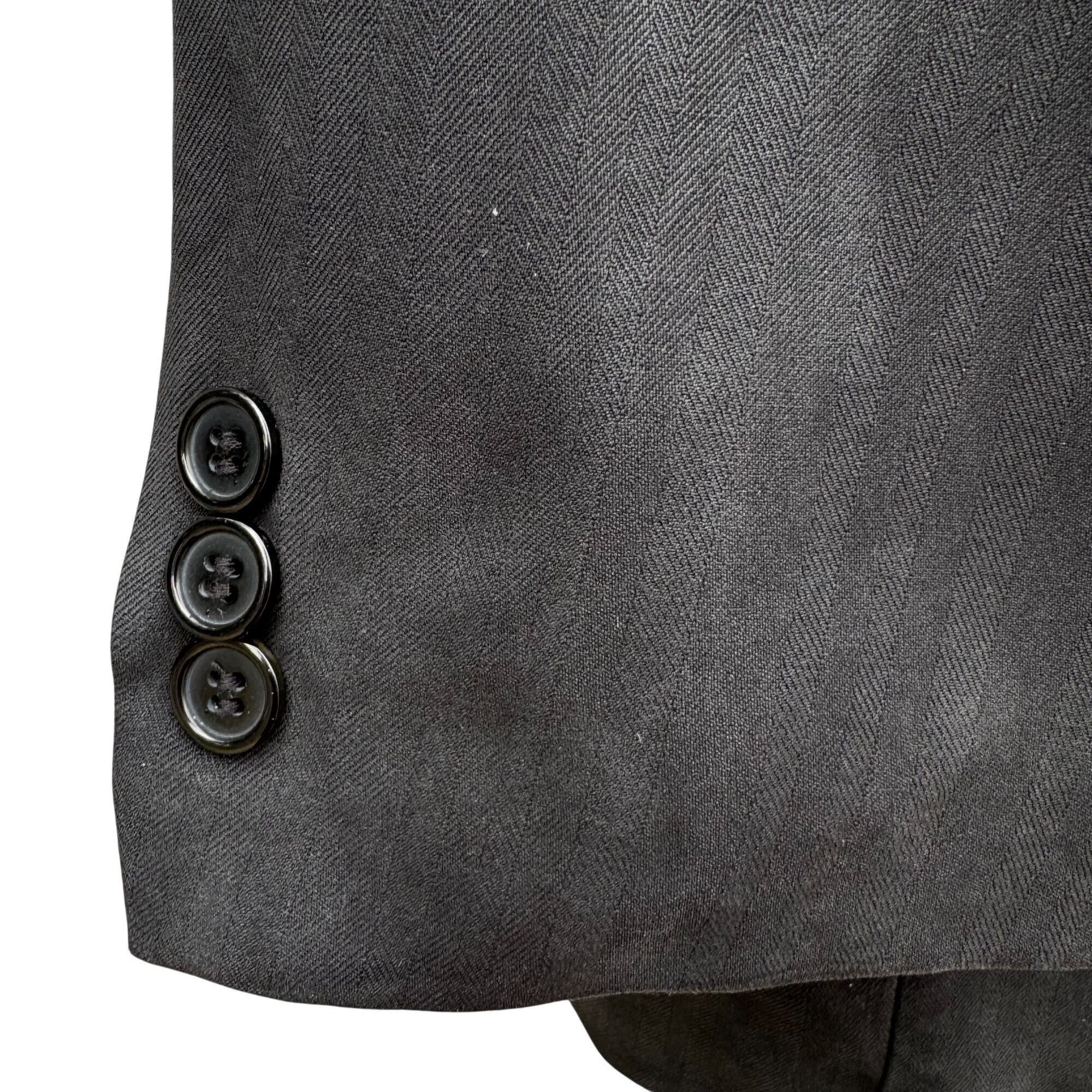 Other Cezar Del Prado Vintage Mens Black Silk Single Breasted 3 Bu Size 46L - 10 Thumbnail