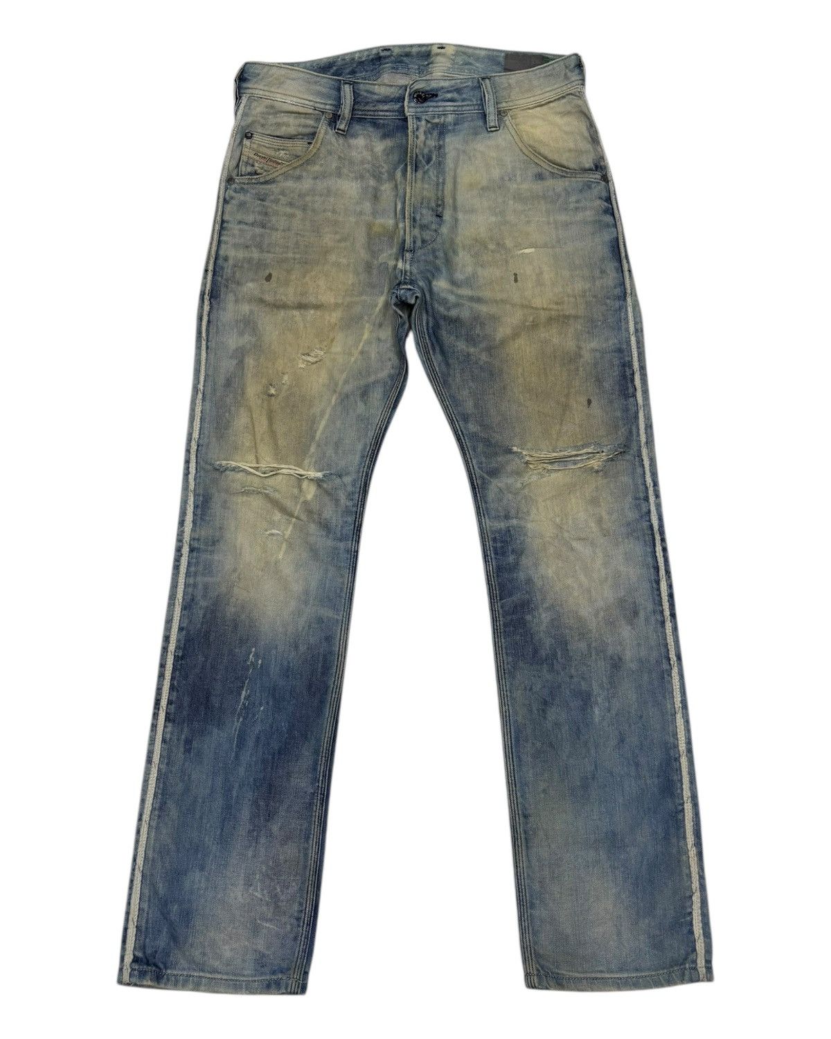 Diesel 🔥OG DIESEL ROCKSTAR BLEACH DISTRESSED DENIM JEANS Size US 32 / EU 48 - 7 Thumbnail