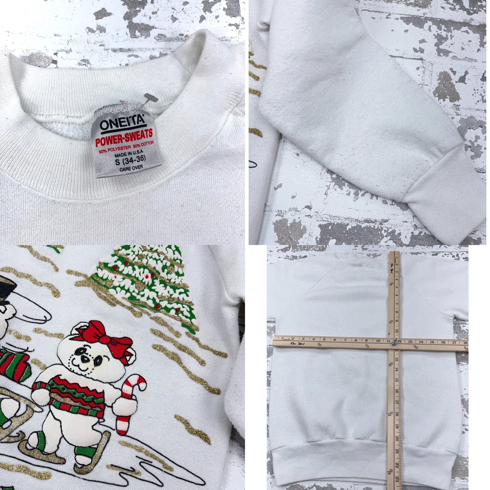 Vintage VINTAGE Oneita Christmas Sweater Crew Neck Women S White 90s 80s USA Snowman Pullover Sweatshirt Knit Size S / US 4 / IT 40 - 8 Thumbnail