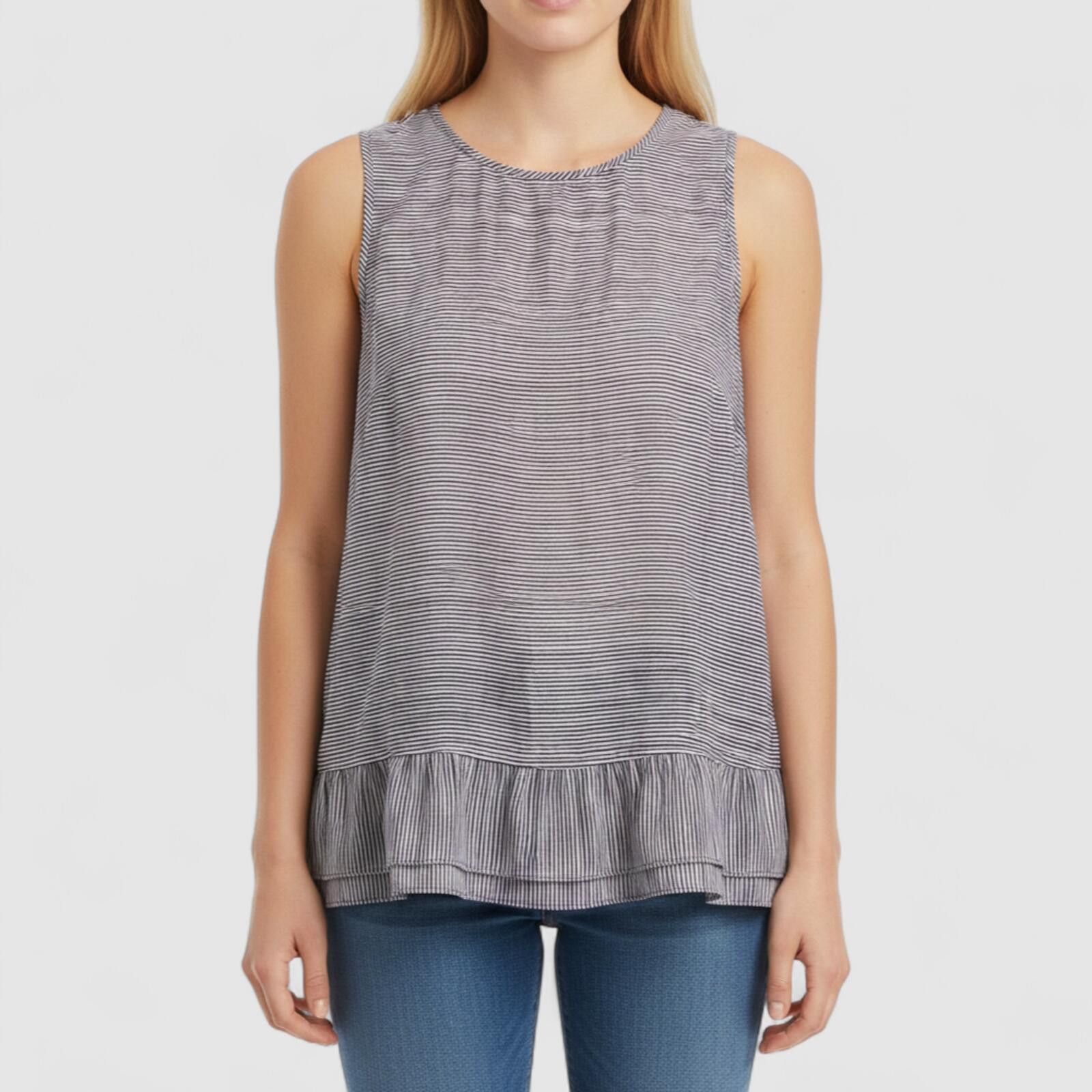 Ellesse Elle Black & White Striped Tank Womens Small Size S / US 4 / IT 40 - 2 Thumbnail