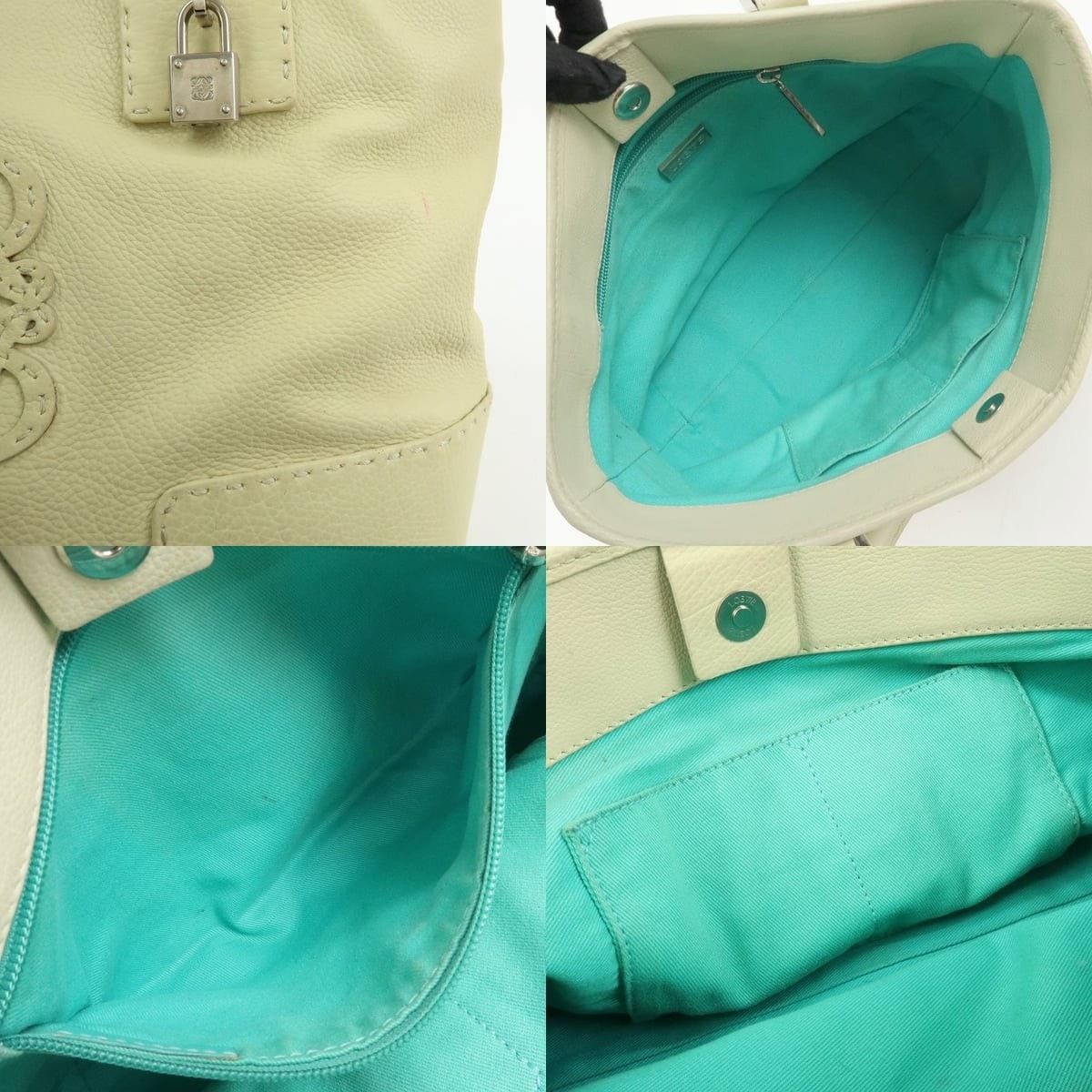 Loewe Loewe Anagram Amazona Leather Top Handle Bag Cream Size ONE SIZE - 7 Thumbnail