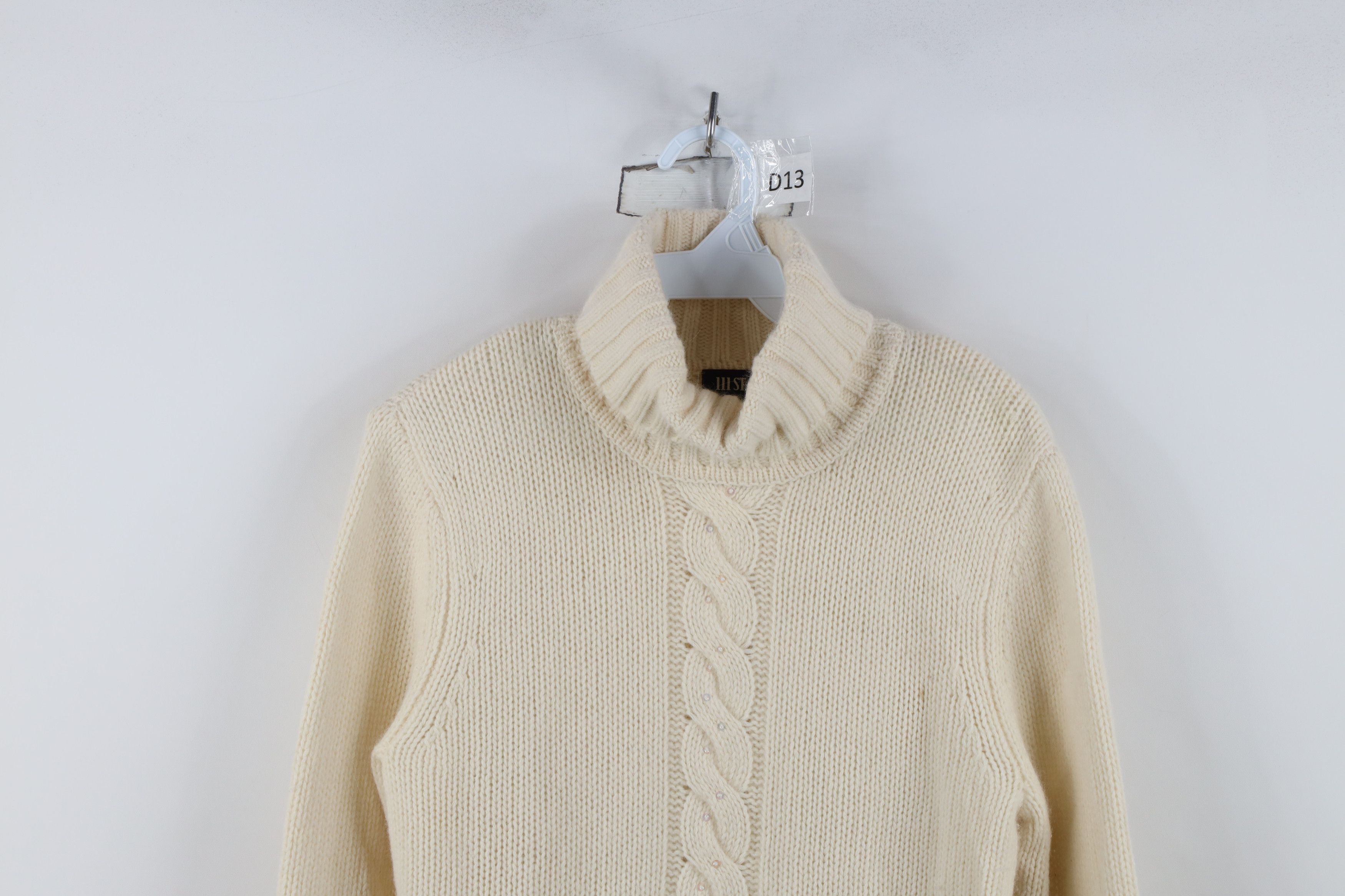 Vintage Vintage 90s Streetwear Rabbit Hair Knit Turtleneck Sweater Size M / US 6-8 / IT 42-44 - 2 Thumbnail