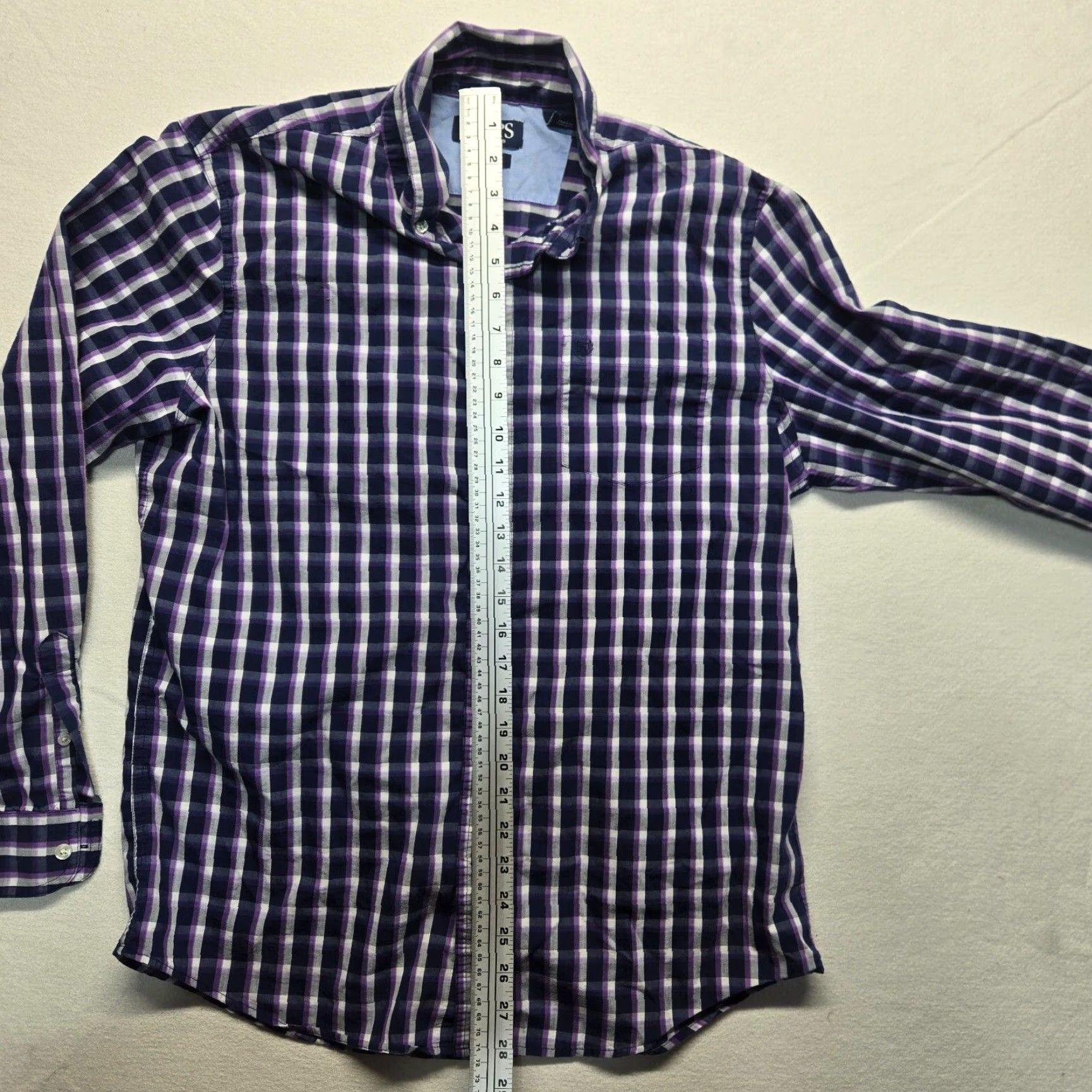 Chaps VINTAGE CHAPS Shirt Purple Checkered Button-Up Long Sleeve Adult M Medium Men’s Size M Purple Checkered Button-Up Shirt Size US M / EU 48-50 / 2 - 6 Thumbnail