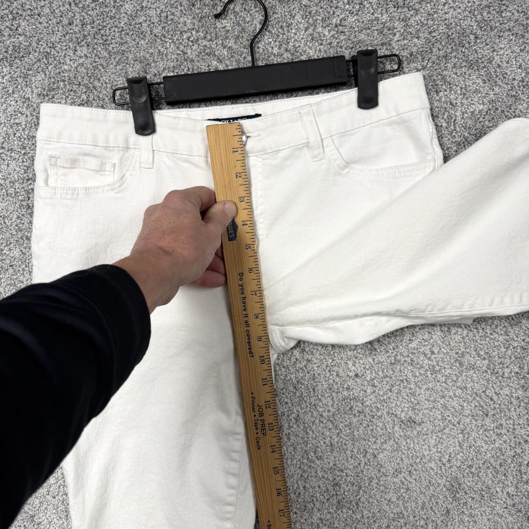Chaps Chaps Jeans Capri 8 White Mid Rise Stretch 5-Pocket Denim Cotton Blend Womens Capris, Vintage? No. (If vintage rule not needed; item not vintage) Size 30" / US 8 / IT 44 - 6 Thumbnail
