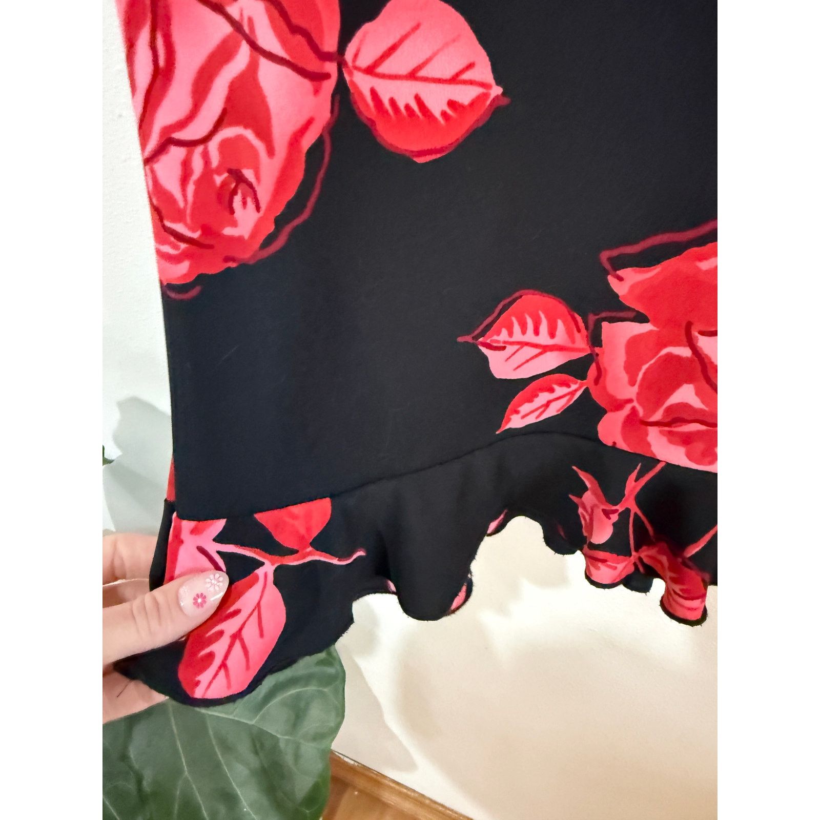 Other Y2K Romantic Whimsigoth Rose Print Dress Size M / US 6-8 / IT 42-44 - 6 Thumbnail