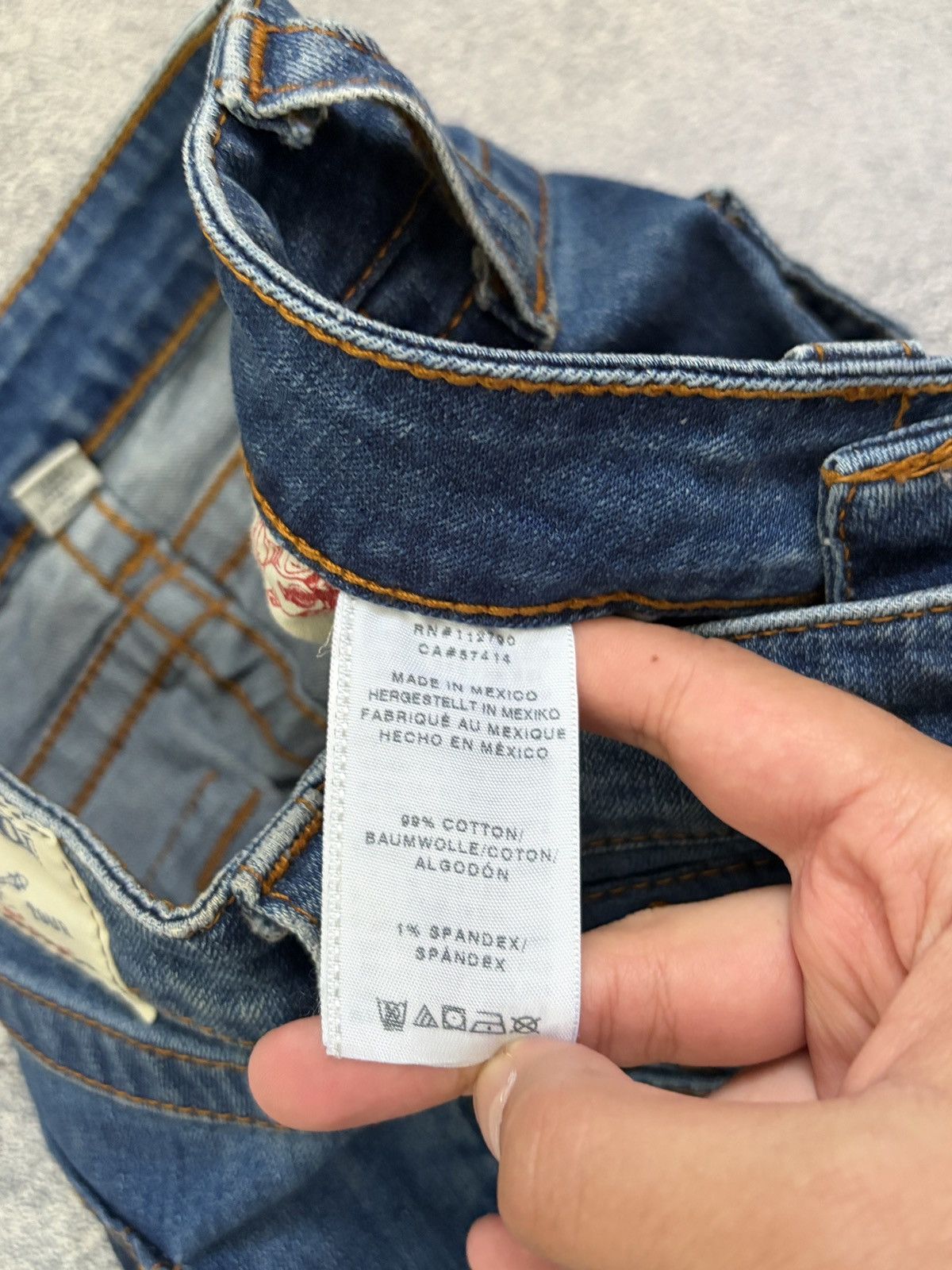 True Religion True Religion Women's Slim Straight Distressed Jeans Blue 28 Size 28" / US 6 / IT 42 - 8 Thumbnail