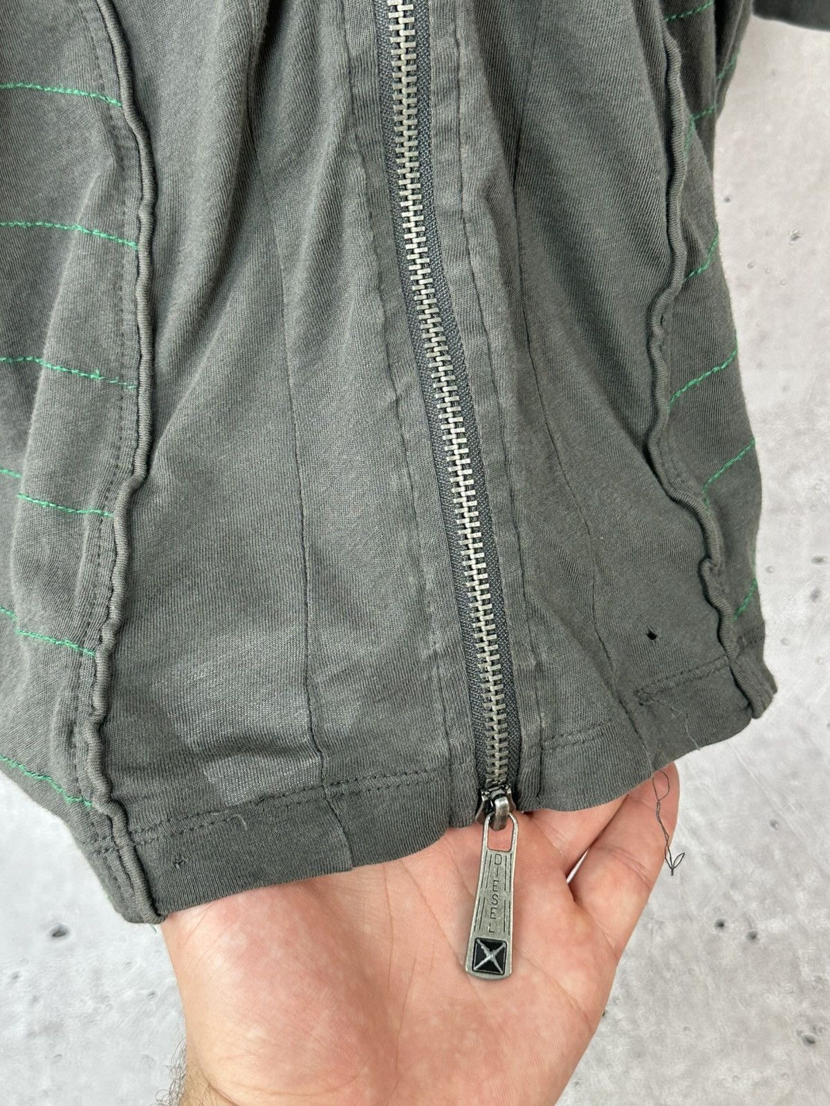 Diesel Vintage Diesel Embroidered Grey Full Zip Hooded Dress Size M / US 6-8 / IT 42-44 - 10 Thumbnail