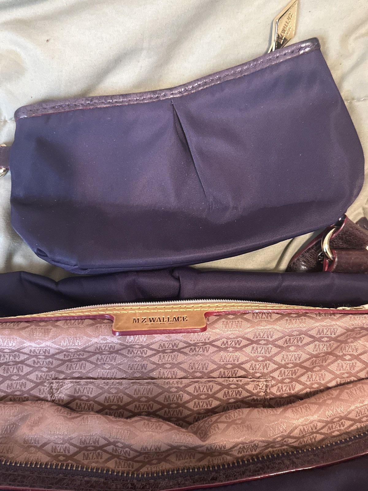 MZ Wallace MZ Wallace Purple Nylon Shoulder Tote Bag Size ONE SIZE - 6 Thumbnail