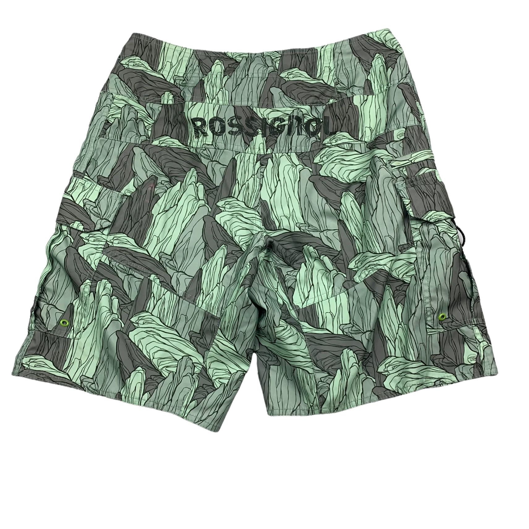 Rossignol Rossignol Shorts Men's Medium Gray/Green Flat Front Hybrid Cargo Size US 31 - 2 Thumbnail