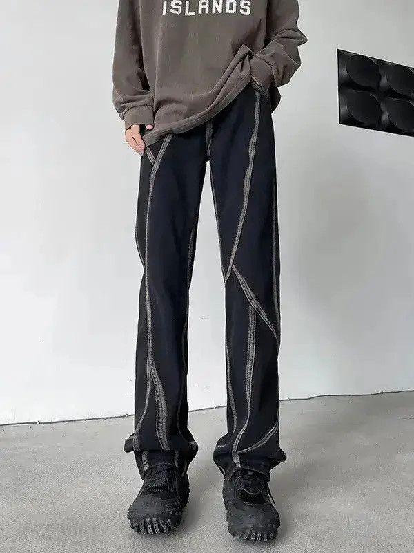 Japanese Brand Retro loose wide leg patchwork jeans Size US 32 / EU 48 - 1 Thumbnail