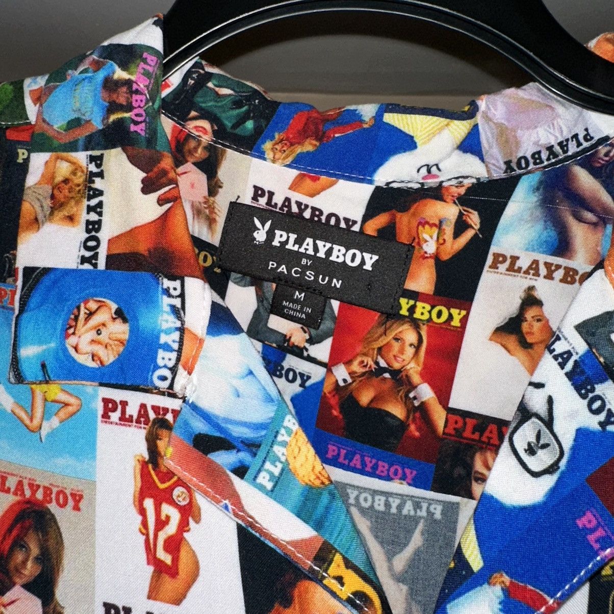 Playboy PLAYBOY By PacSun Cover Collage Camp Shirt Size US M / EU 48-50 / 2 - 3 Thumbnail