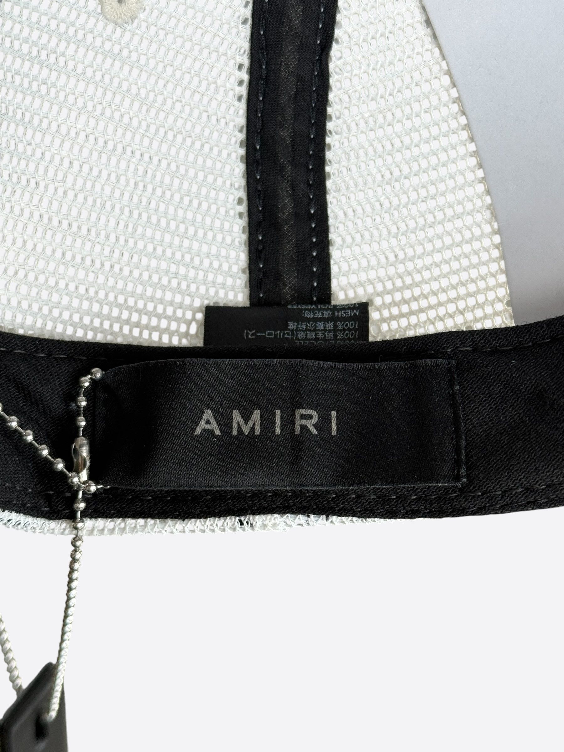 Amiri Amiri White & Brown MA Logo Trucker Hat Size ONE SIZE - 5 Thumbnail