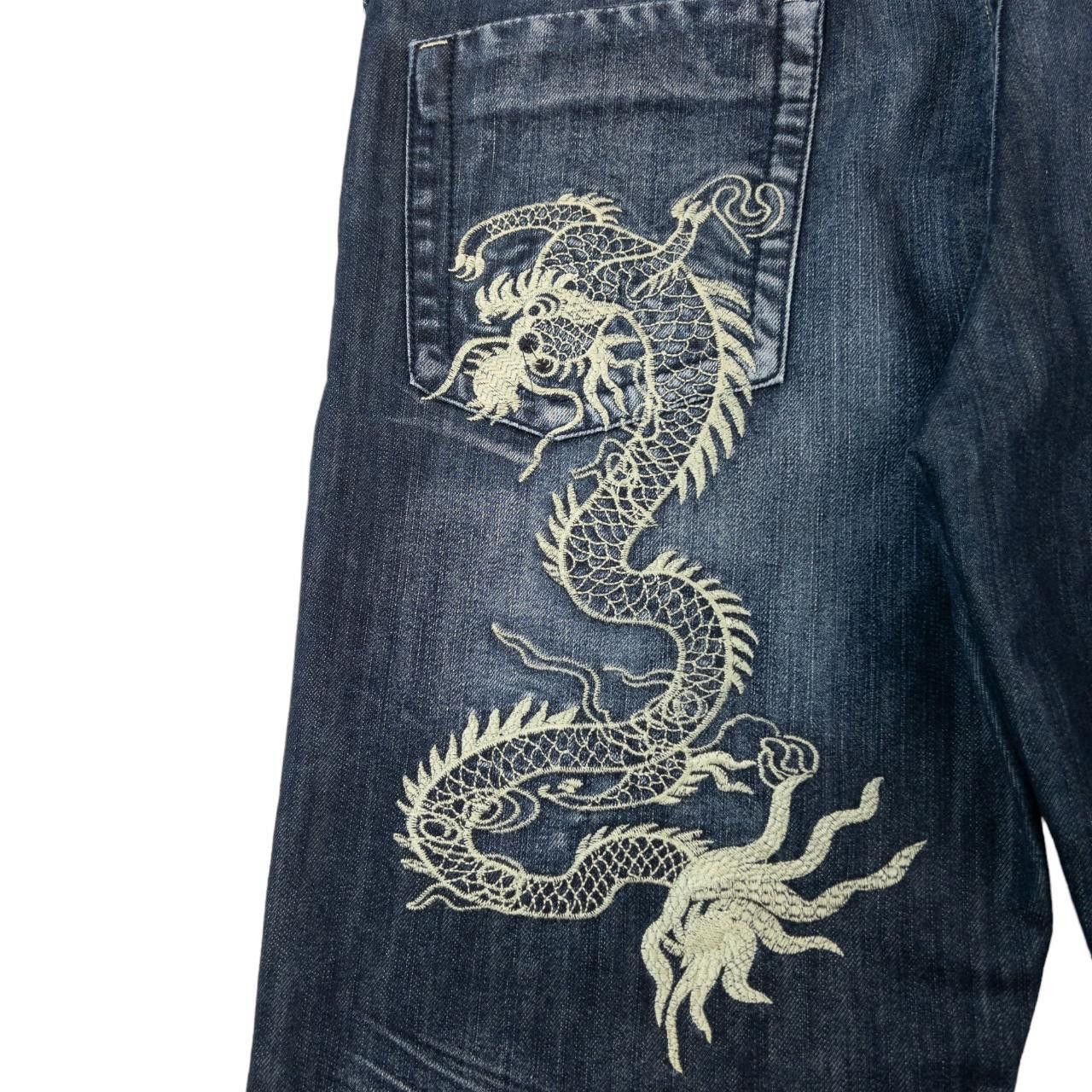 Other Vintage Japanese Denim Dragon Embroidered Jeans Size W38 Size US 38 / EU 54 - 6 Thumbnail