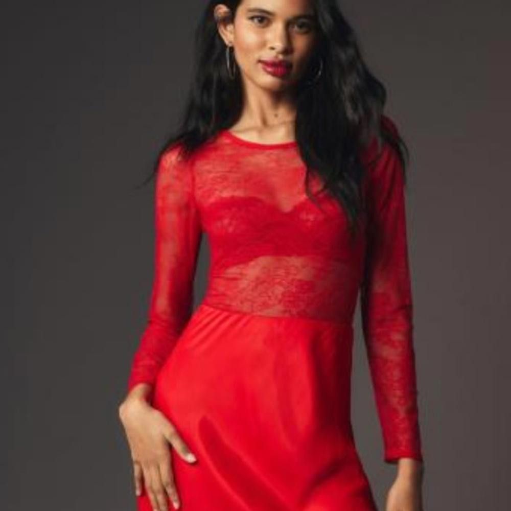 Designer Anthropologie l NWT The Harlowe Lace Bodysuit XS Size XS / US 0-2 / IT 36-38 - 1 Thumbnail