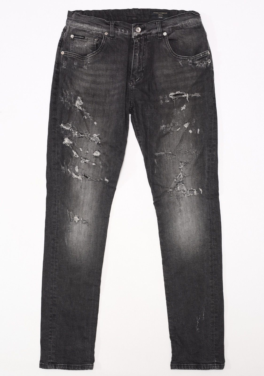 Dolce & Gabbana Dolce Gabbana Slim Grey Denim Jeans Distressed Size US 34 / EU 50 - 1 Thumbnail