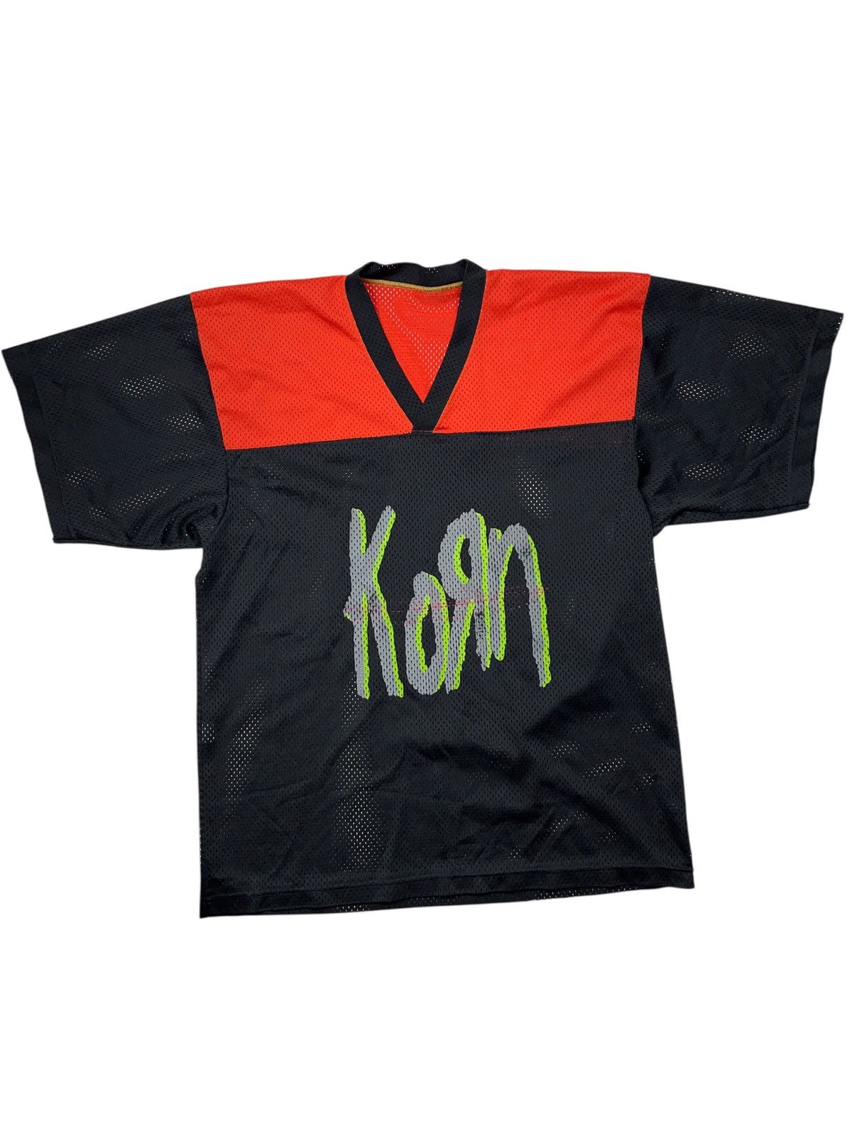 Band Tees Vintage 90s Korn Self Titled Album Football Jersey Slipknot Size US XL / EU 56 / 4 - 1 Thumbnail