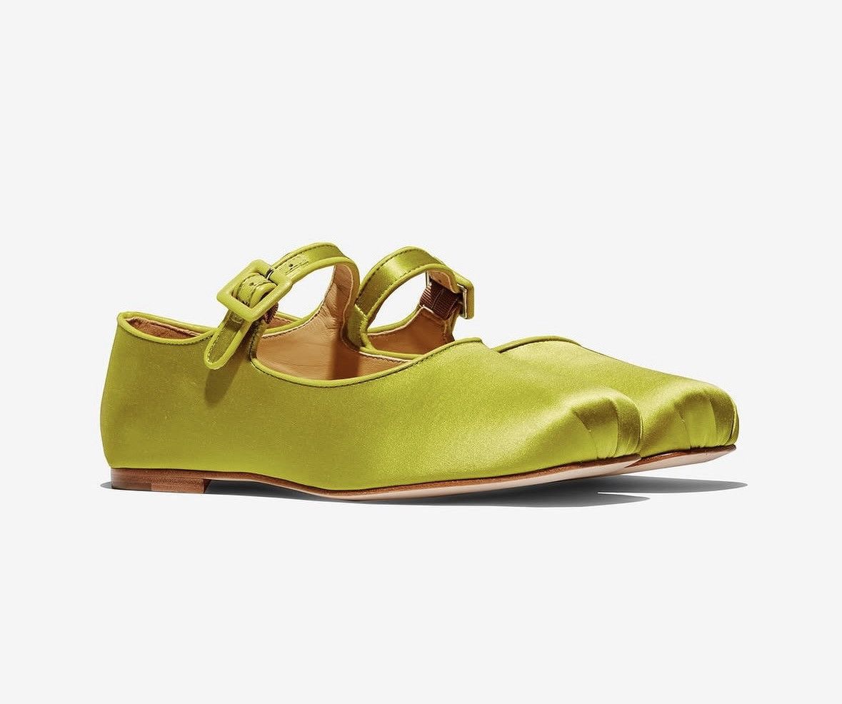 Sandy Liang Heaven Marc Jacobs MJ Pointe Ballet Satin Flats