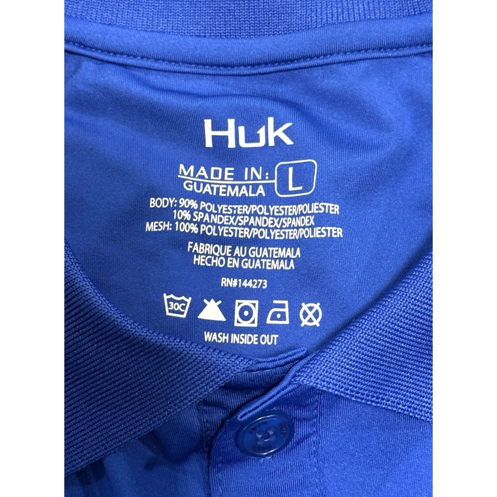 Vintage Huk LoPro Polo Shirt Men's Sz Large Blue Short Sleeve NWT Size US L / EU 52-54 / 3 - 4 Thumbnail