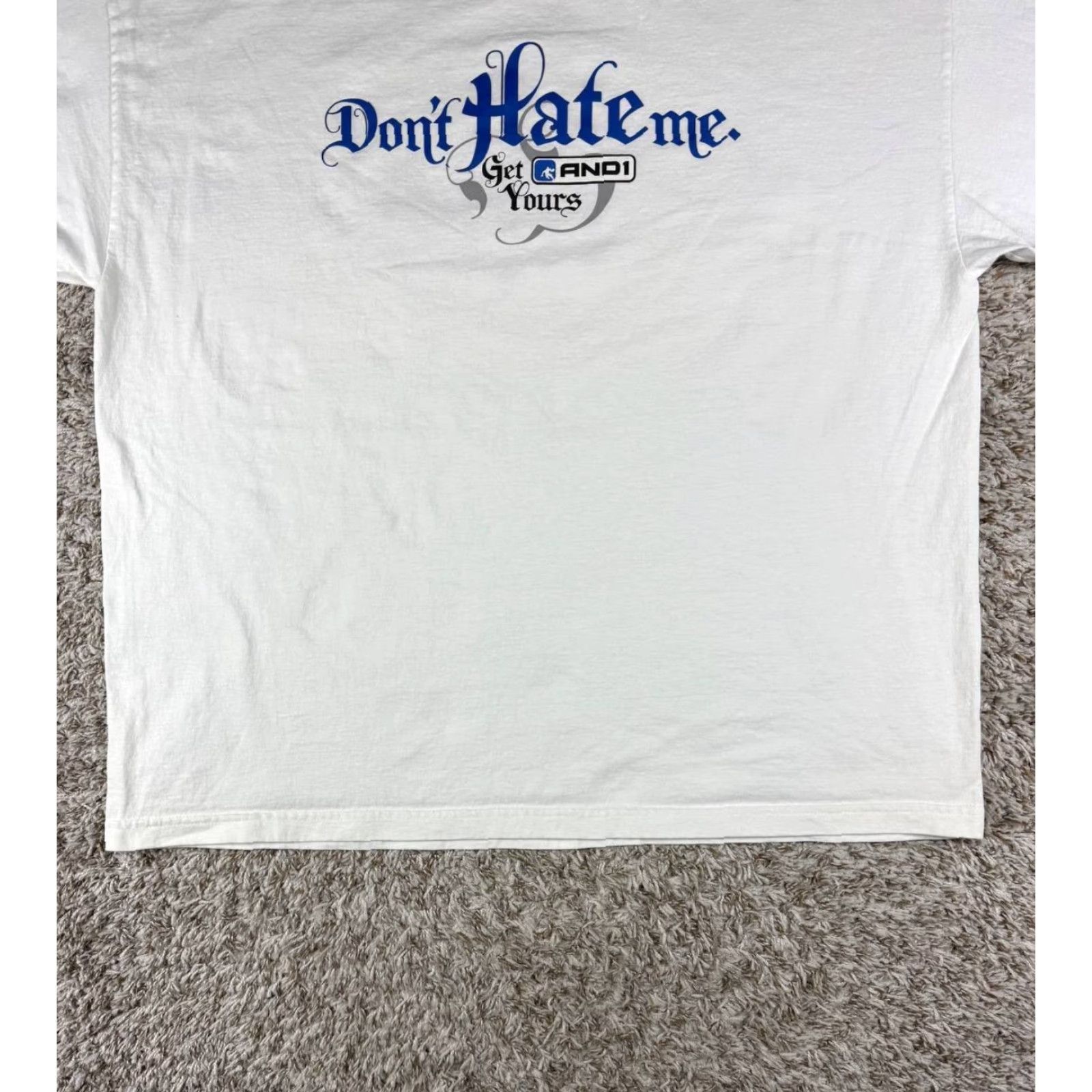 Vintage VINTAGE AND1 T-Shirt 2XL White Men Crew Neck Short Sleeve Hip Hop Dont Hate Me Because You Aint Me Tee Size US XXL / EU 58 / 5 - 3 Thumbnail