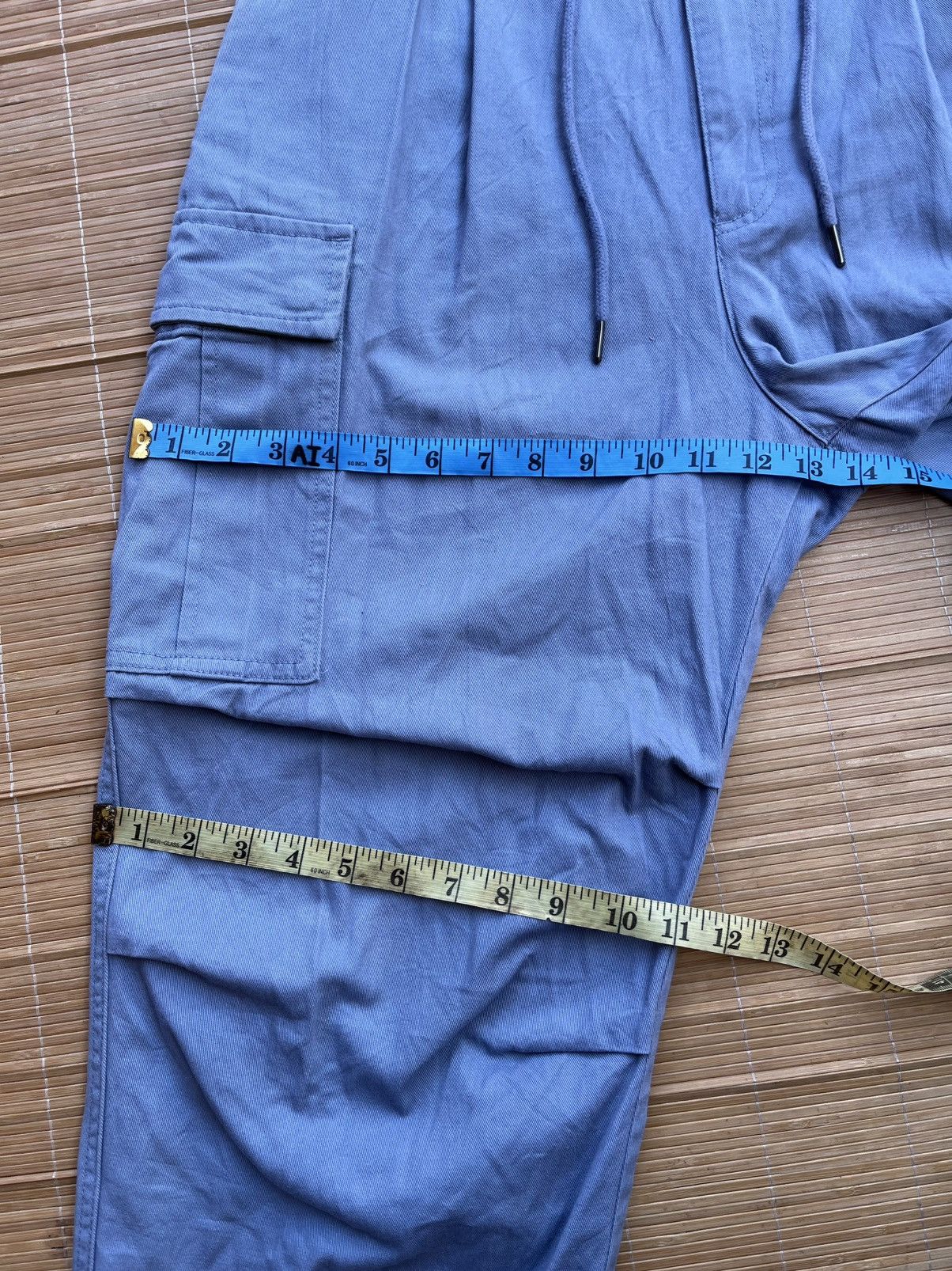 Japanese Brand Japanese brand Purple&yellow cargo baggy pants Size US 31 - 7 Thumbnail