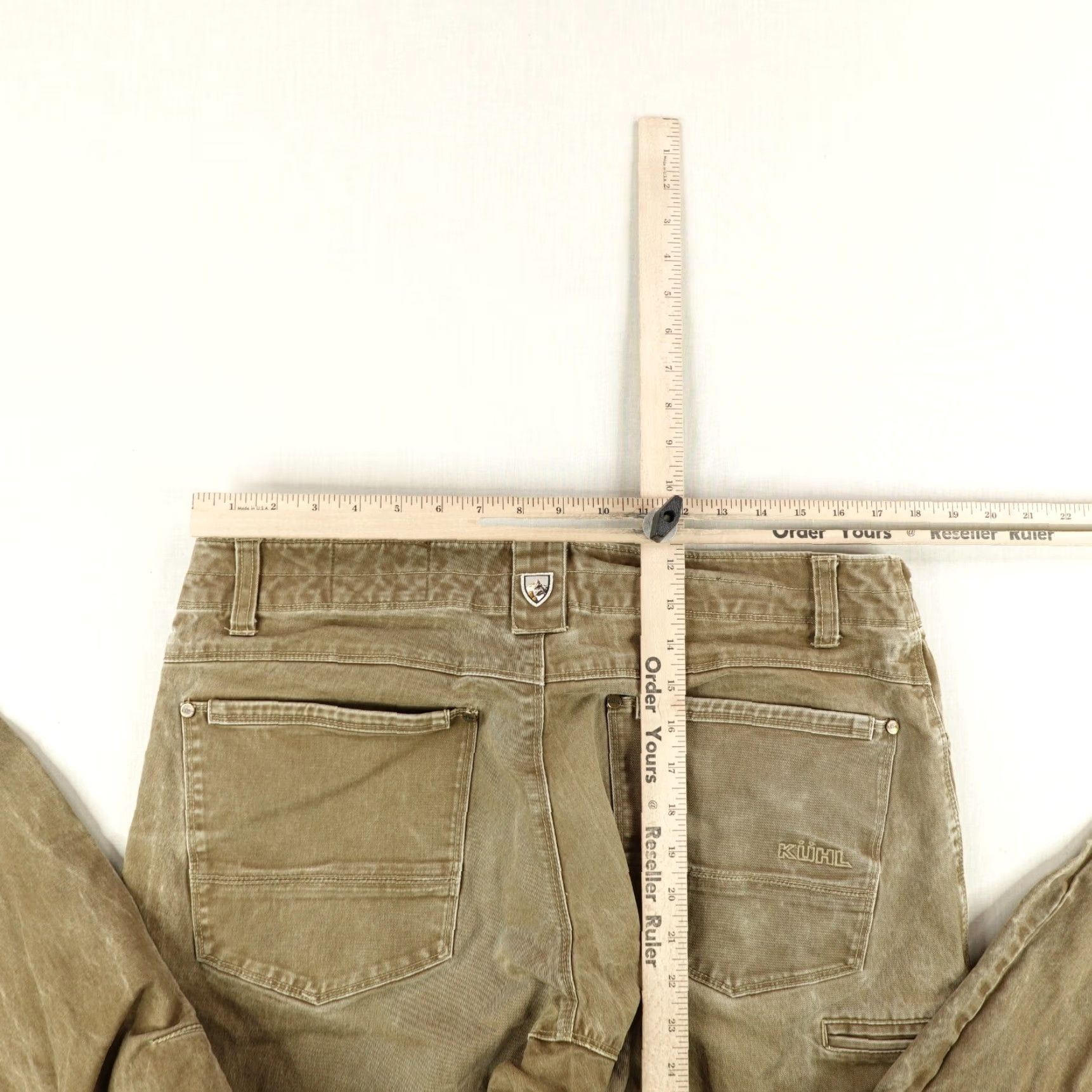 Vintage VINTAGE Kuhl Rydr Pants Mens Size 36x30 Carpenter Utility Workwear Brown Canvas Stretch Size US 31 - 7 Thumbnail