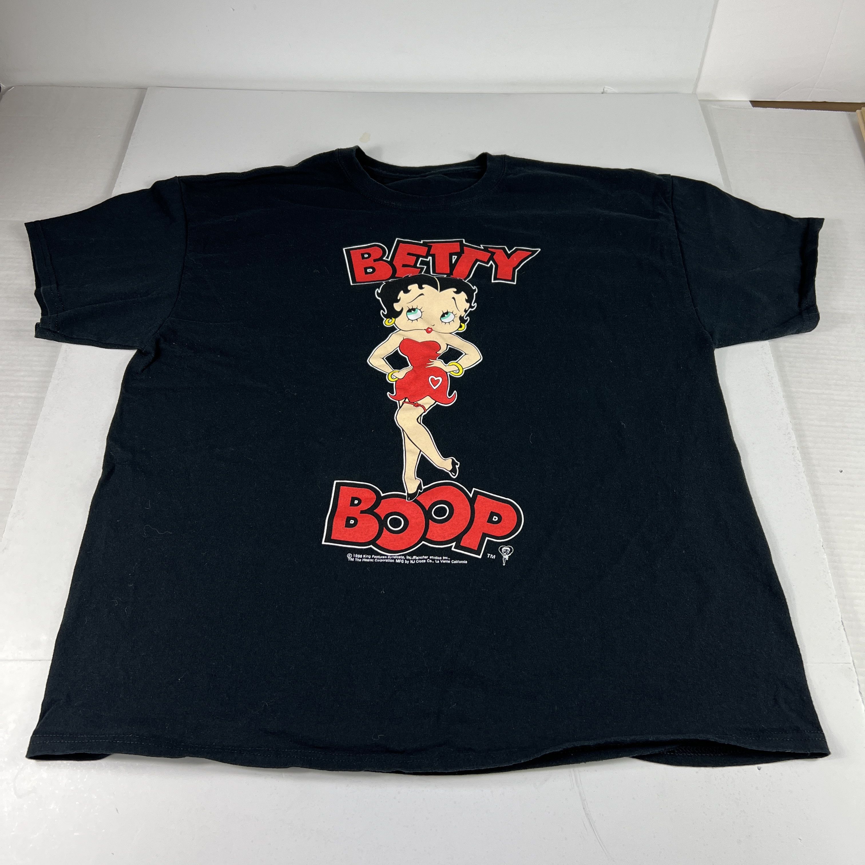 Vintage VTG 90s Betty Boop Shirt Black Double Sided Short Sleeve Tee Size US XXL / EU 58 / 5 - 1 Thumbnail