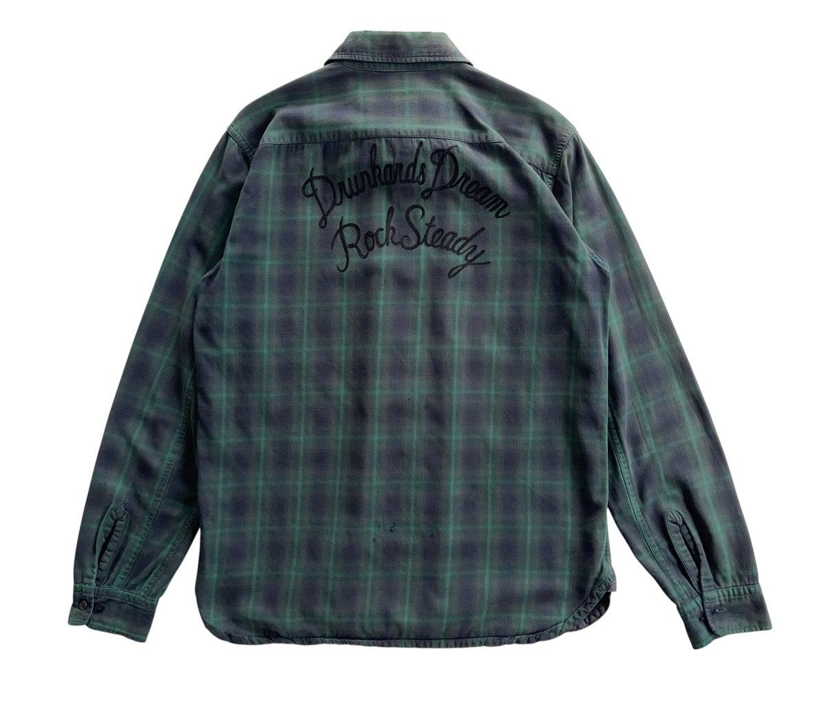 Wacko Maria "Rock Steady" Guilty Parties Distressed Sunfaded Ombre Shirt Size US L / EU 52-54 / 3 - 2 Thumbnail