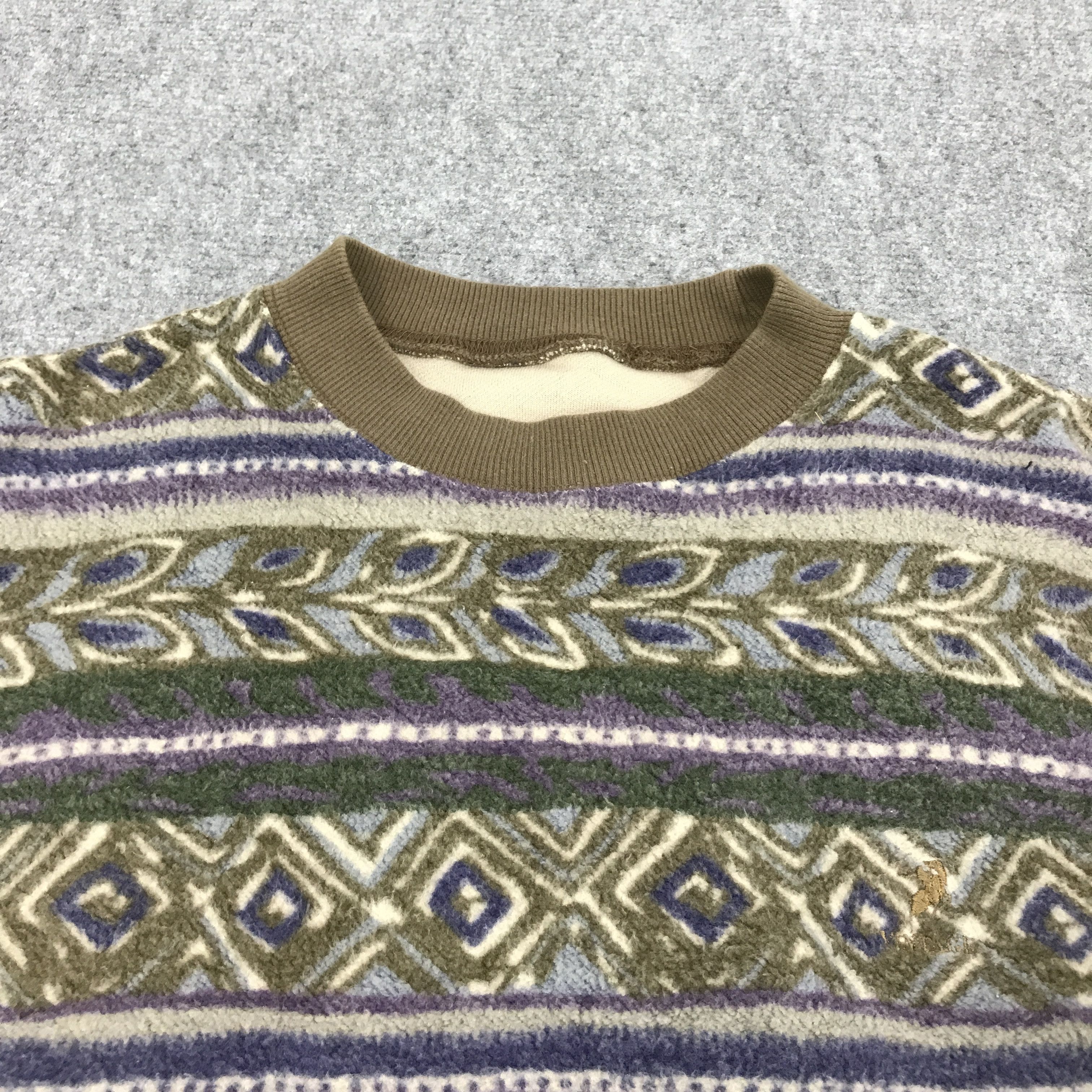Japanese Brand × Vintage POLO COUNTRY STRIPED NAVAJO DESIGN SWEATSHIRT Size US M / EU 48-50 / 2 - 5 Thumbnail