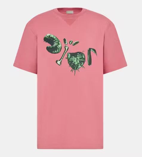 image of Dior x Travis Scott O1W1Odb11223 T-Shirt In Pink Cotton Jersey, Men's (Size XS)