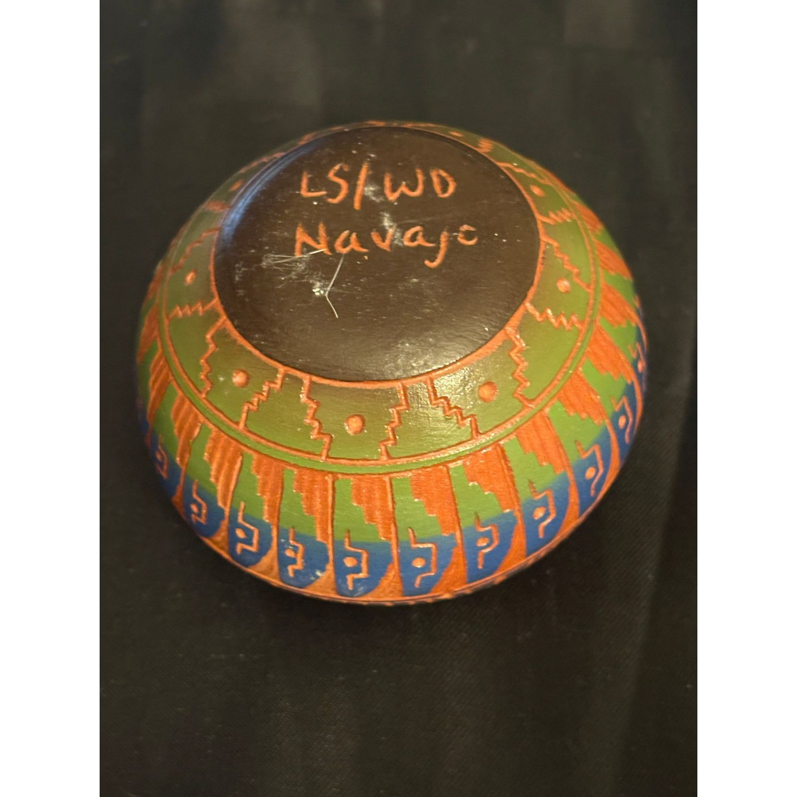 Other Vintage Miniature Handcrafted Navajo Pottery Bowl Signed Size 22" - 5 Thumbnail