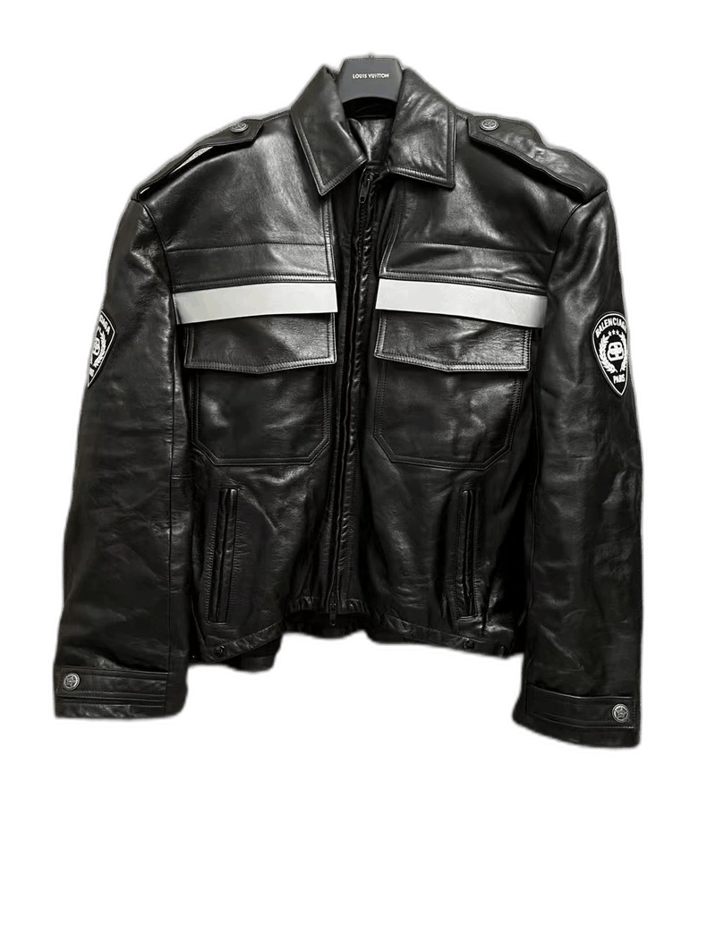 Balenciaga Balenciaga police uniform leather jacket jacket-2507 Size US L / EU 52-54 / 3 - 1 Thumbnail