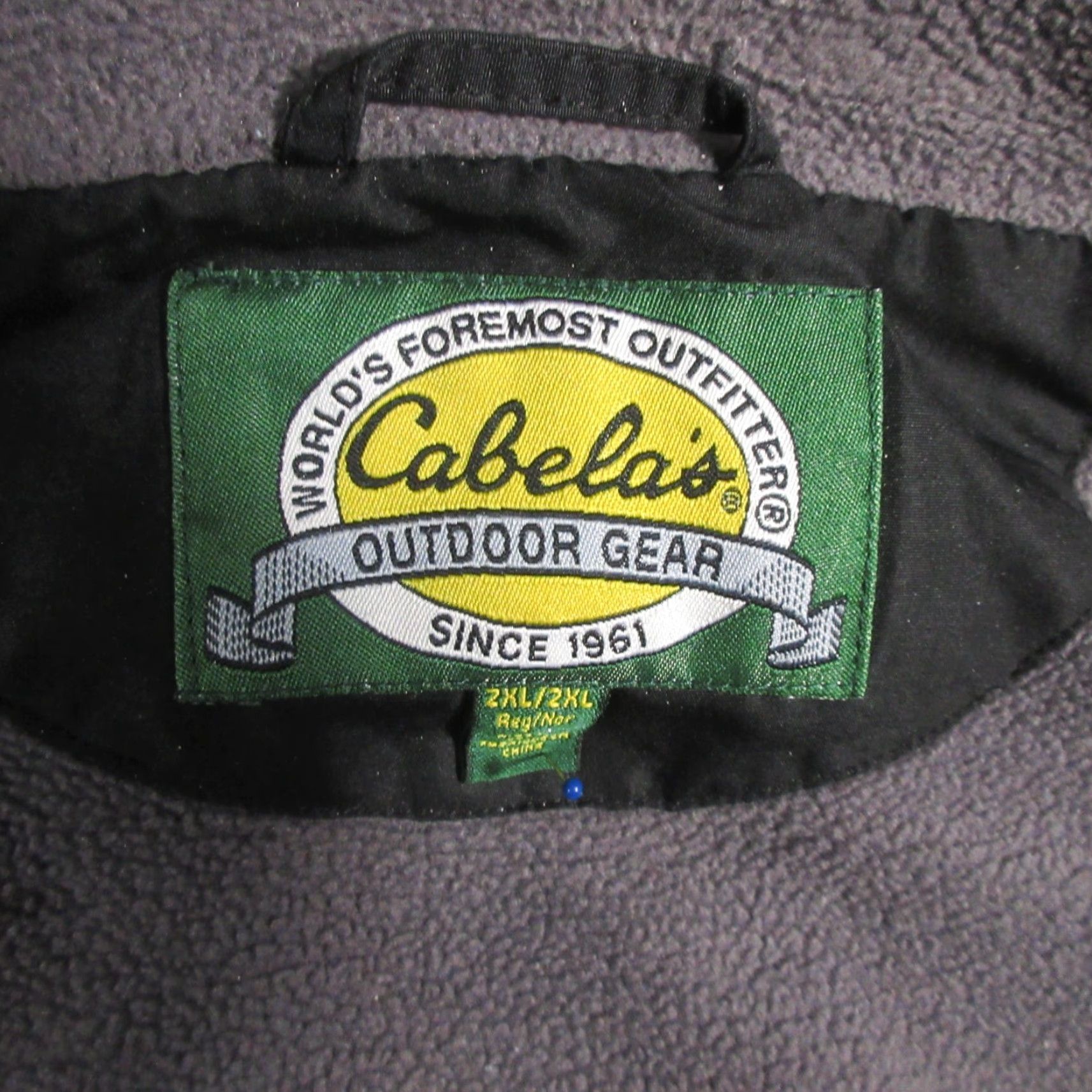Vintage Cabela's Fleece Lined Jacket Mens XXL Black Lightweight Windbreaker | Jacket | Regular Fit | Outdoor Theme | 2XL Black Mens Windbreaker Jacket Size US XXL / EU 58 / 5 - 3 Thumbnail